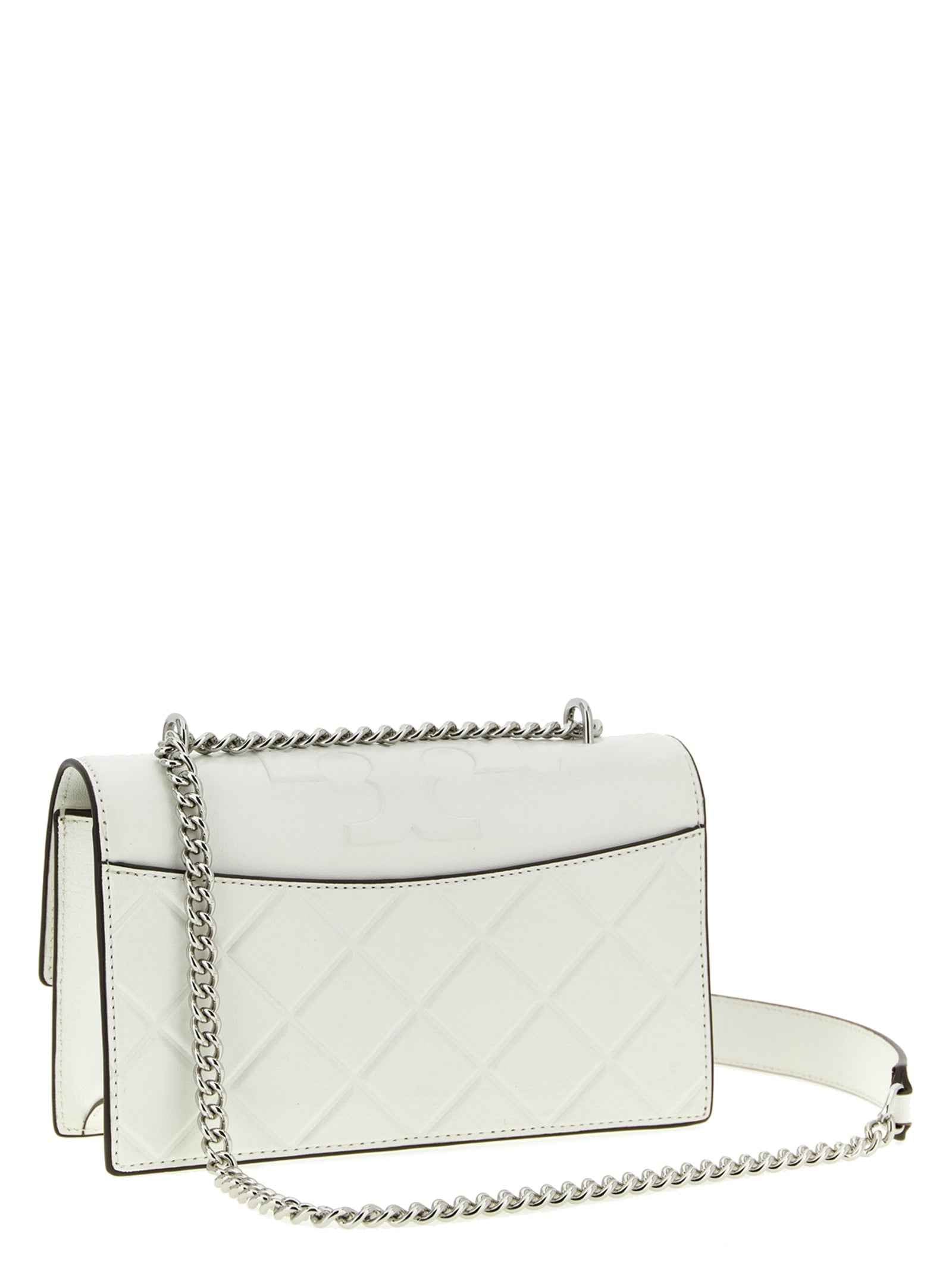 Tory Burch White Goatskin Crossbody Bag