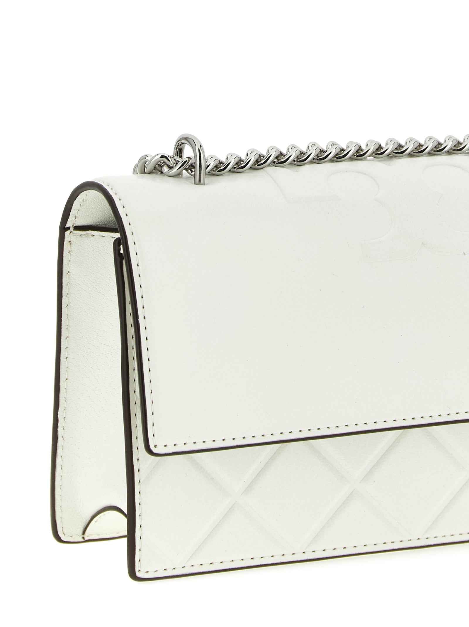 Tory Burch White Goatskin Crossbody Bag