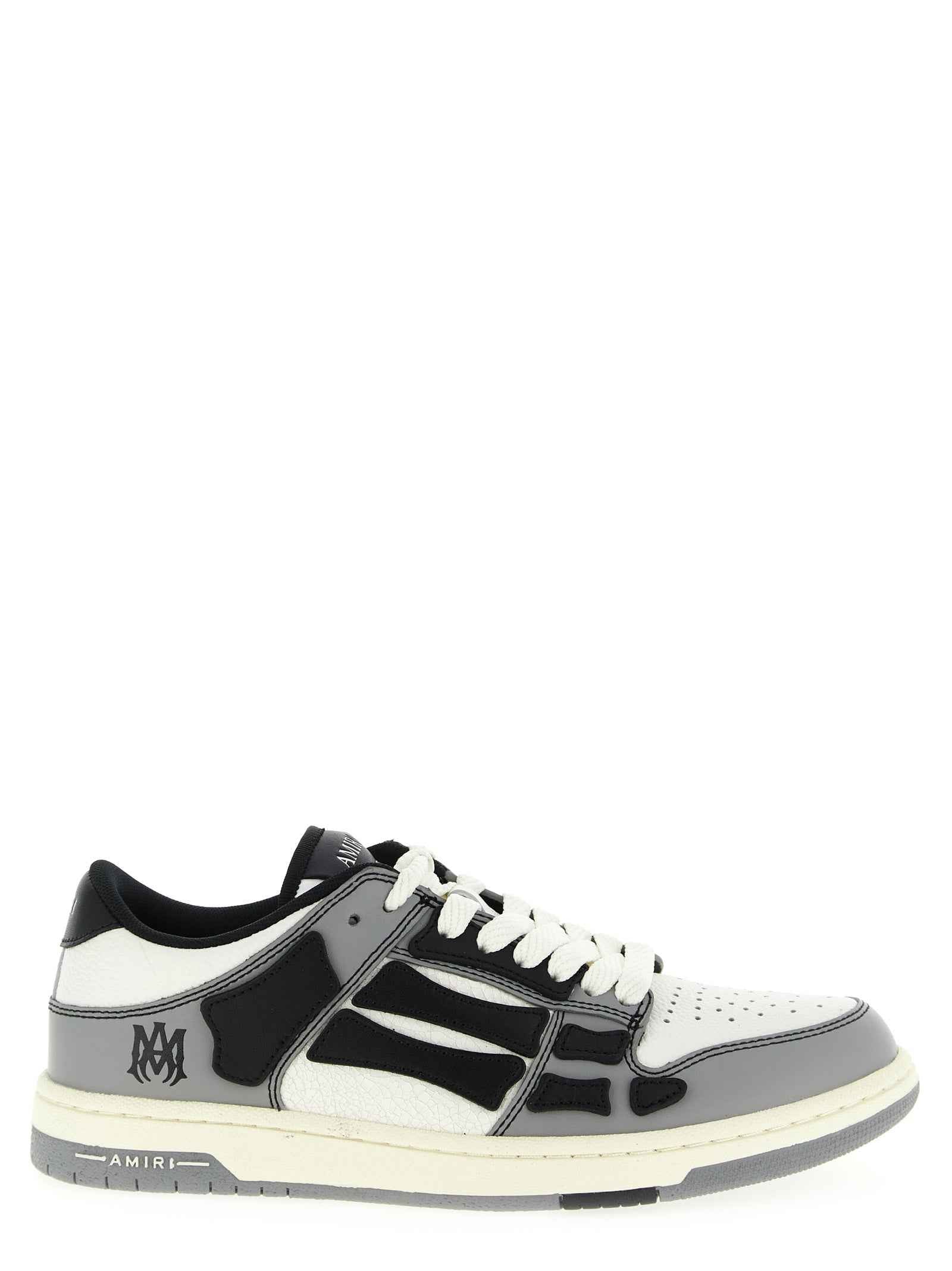 Amiri Gray Cowhide Low Top Sneakers