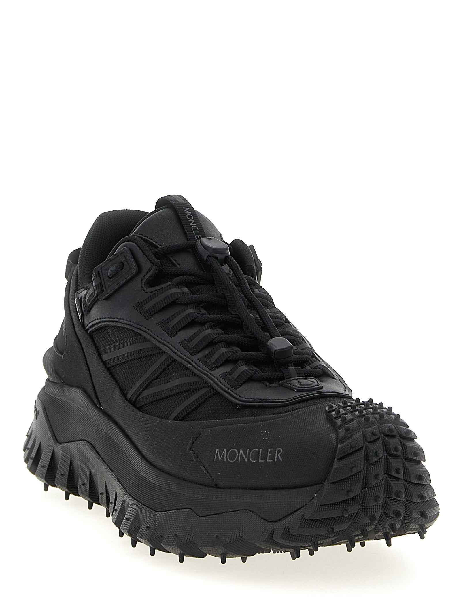 Moncler Black Polyamide Athletic Sneakers