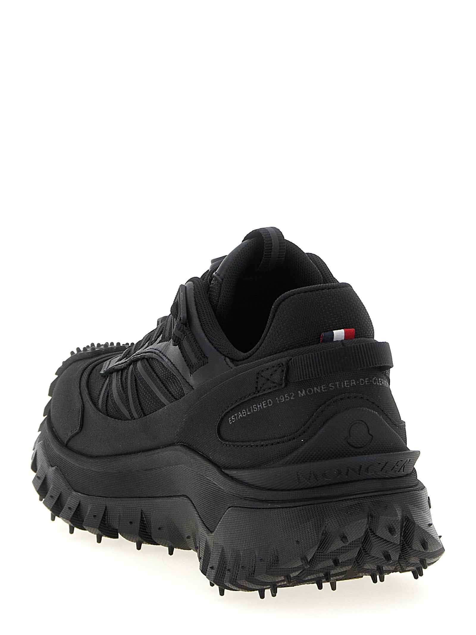 Moncler Black Polyamide Athletic Sneakers