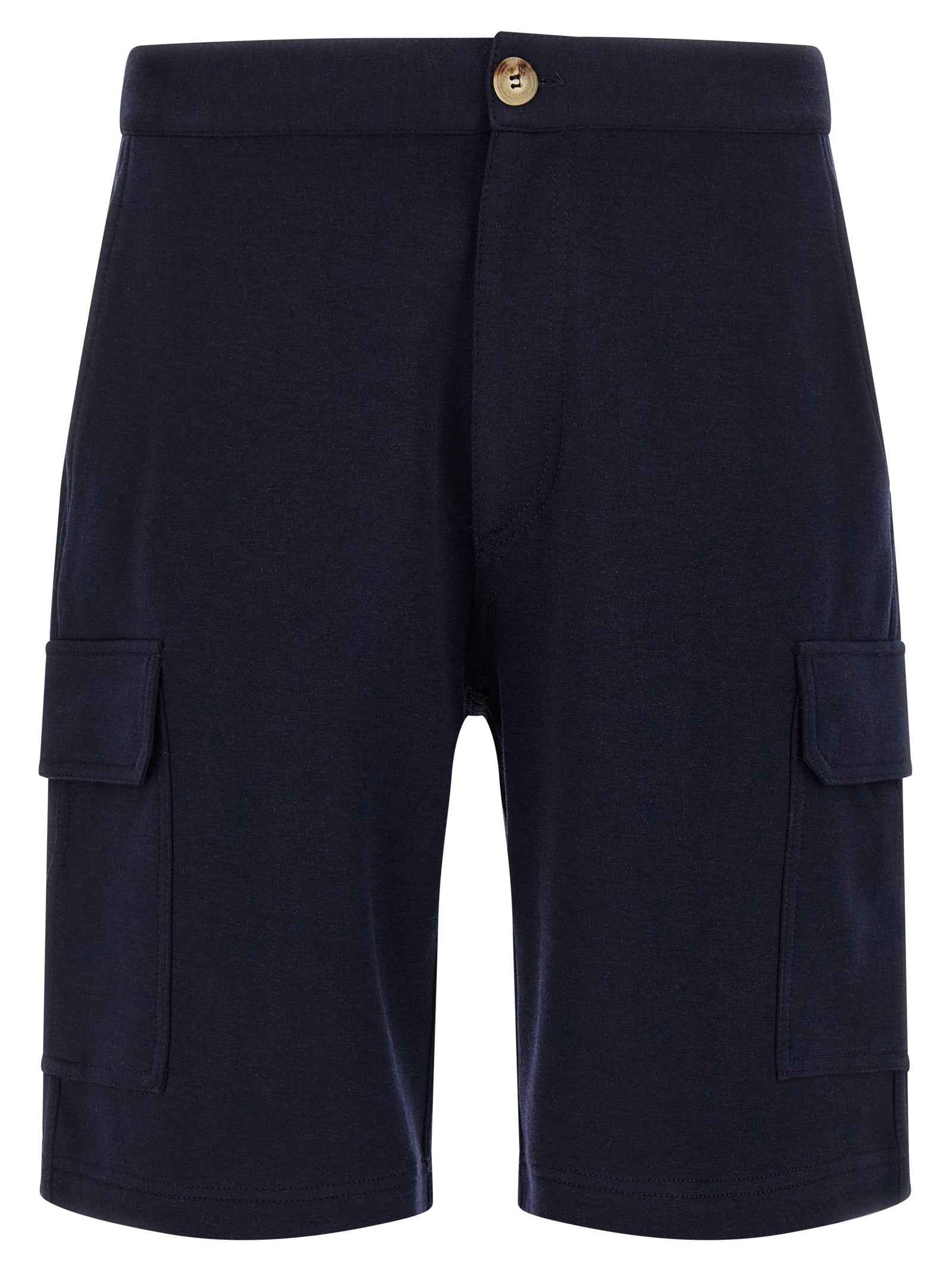 Brunello Cucinelli Blue Cotton Bermuda Shorts