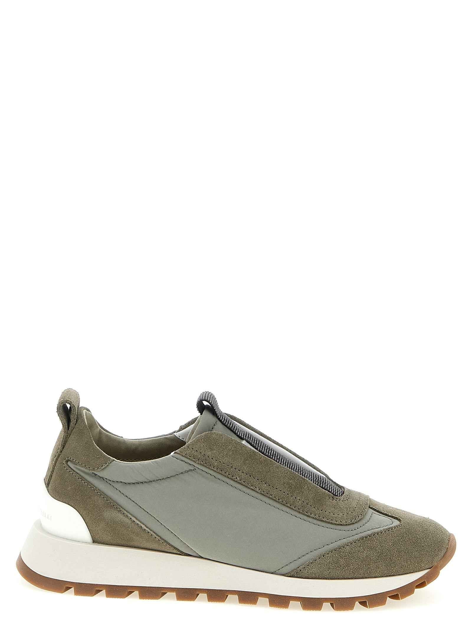 Brunello Cucinelli Bicolor Polyester Athletic Sneakers