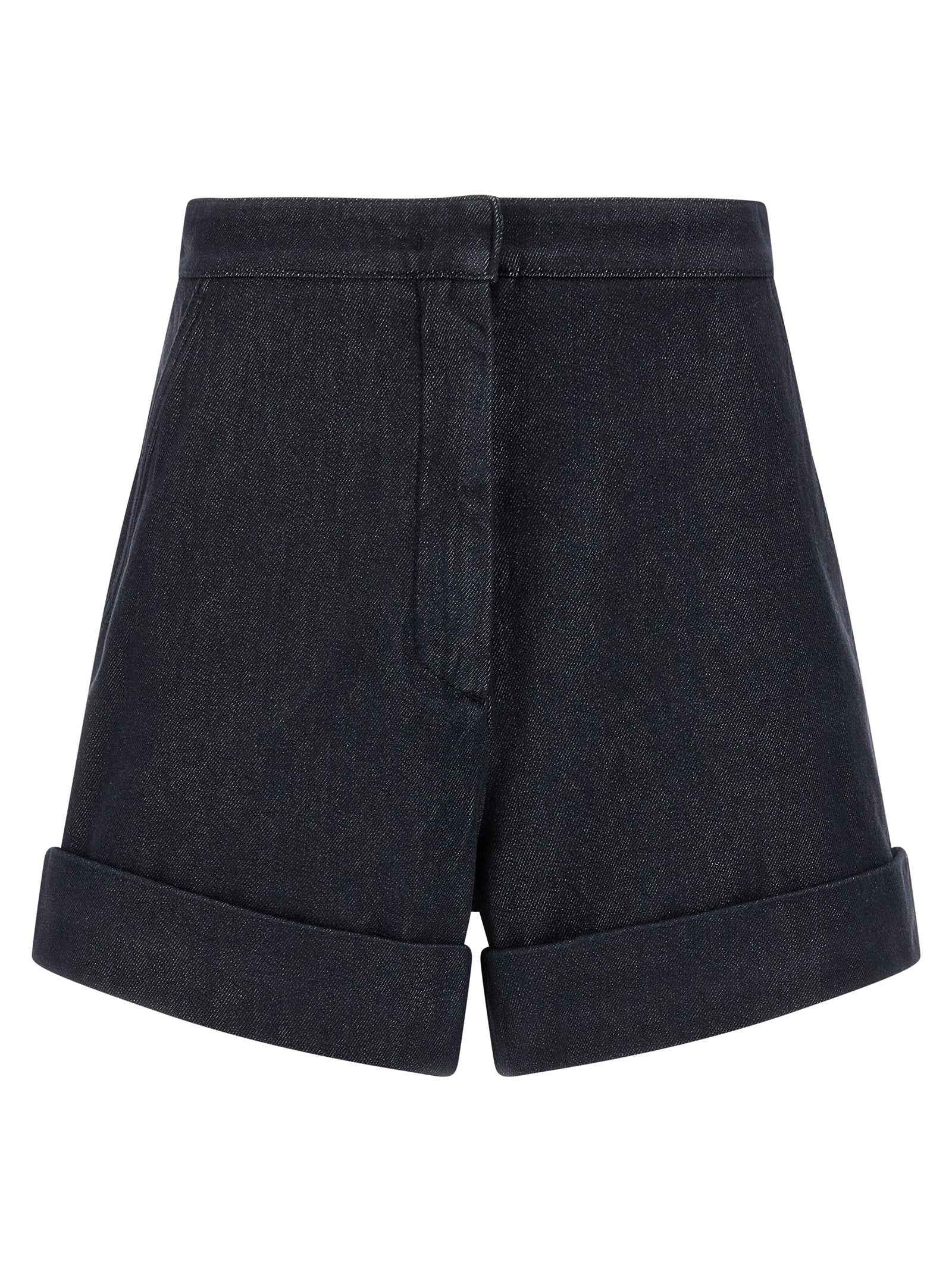 Max Mara Blue Cotton Bermuda Shorts