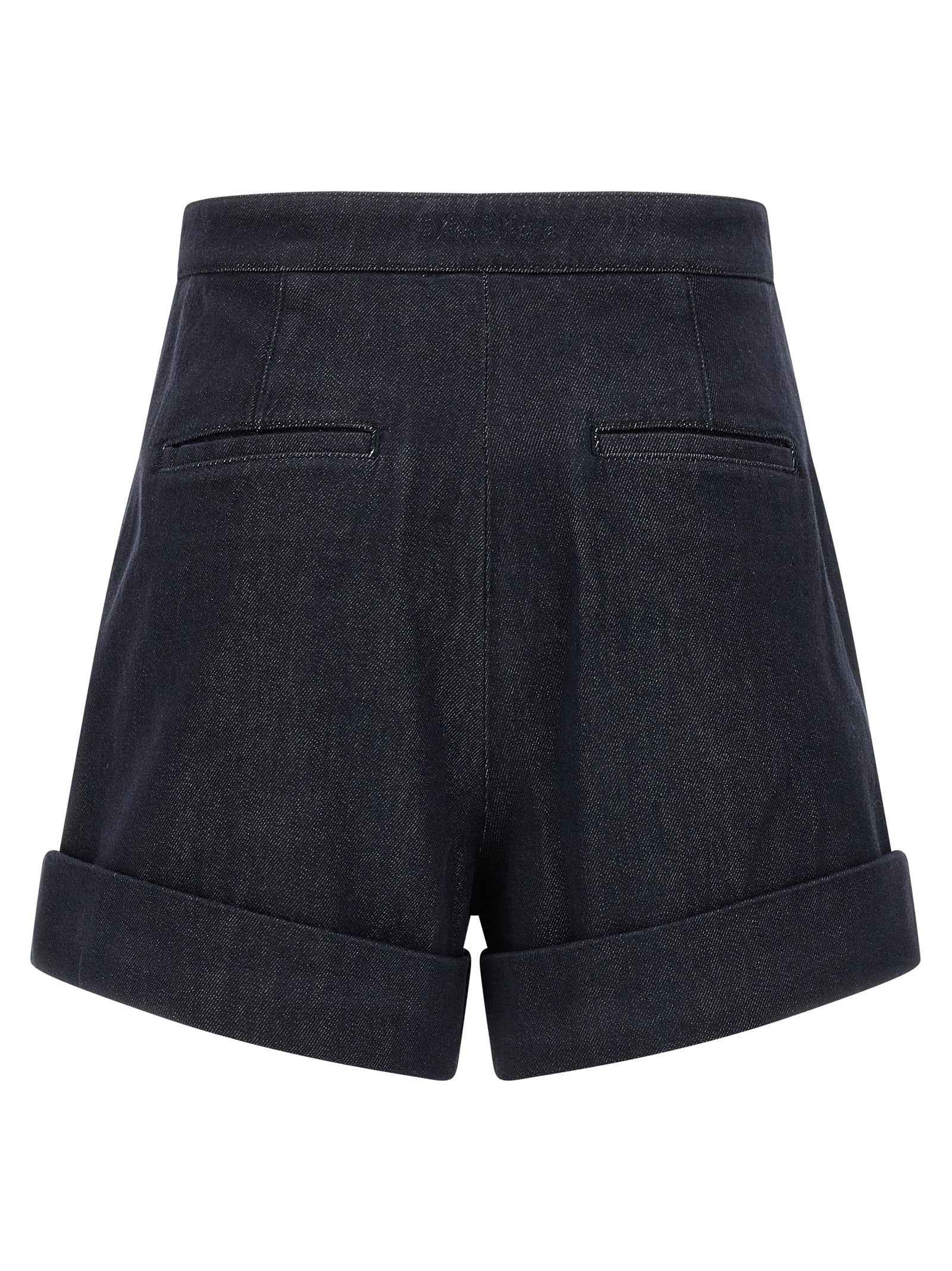 Max Mara Blue Cotton Bermuda Shorts