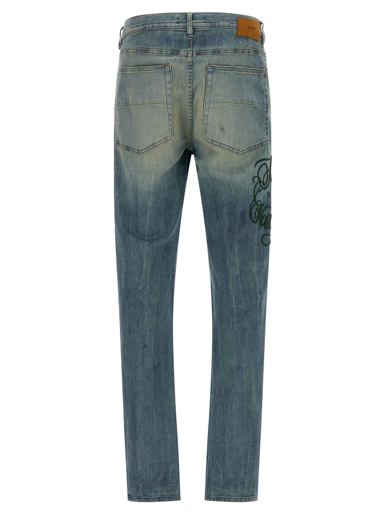 Amiri Blue Cotton Relaxed Fit Jeans