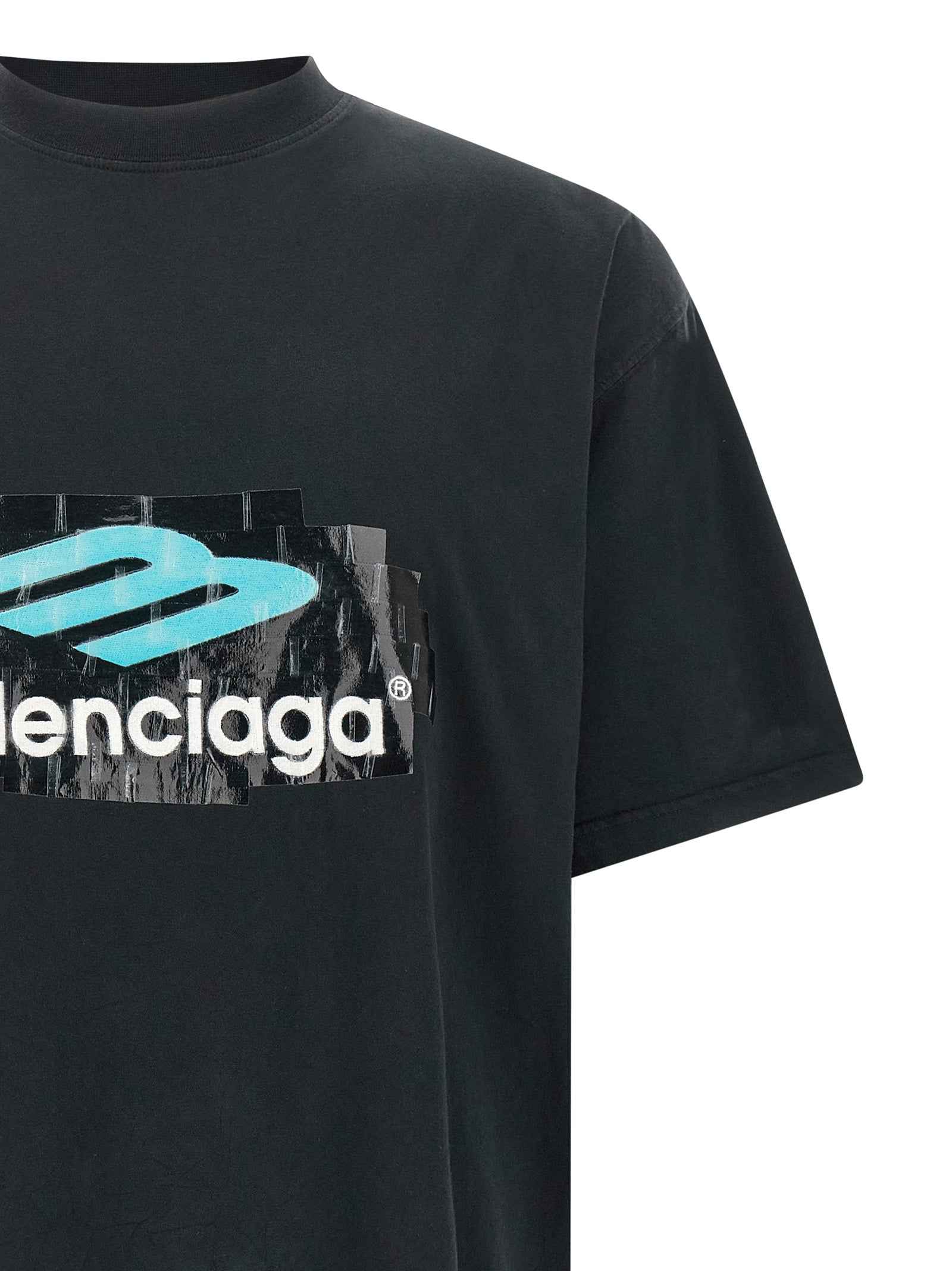 Balenciaga Black Cotton T-Shirt