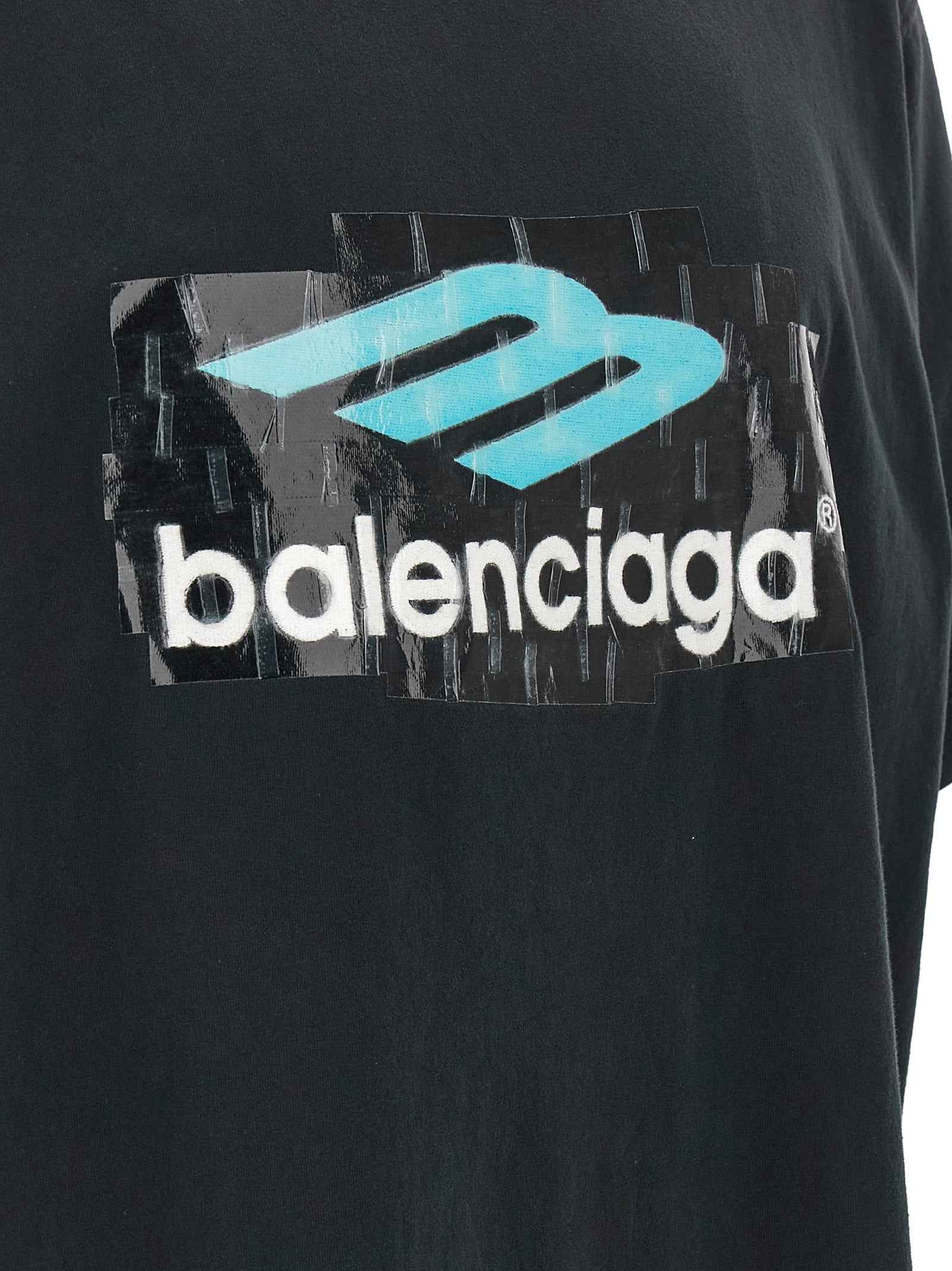 Balenciaga Black Cotton T-Shirt