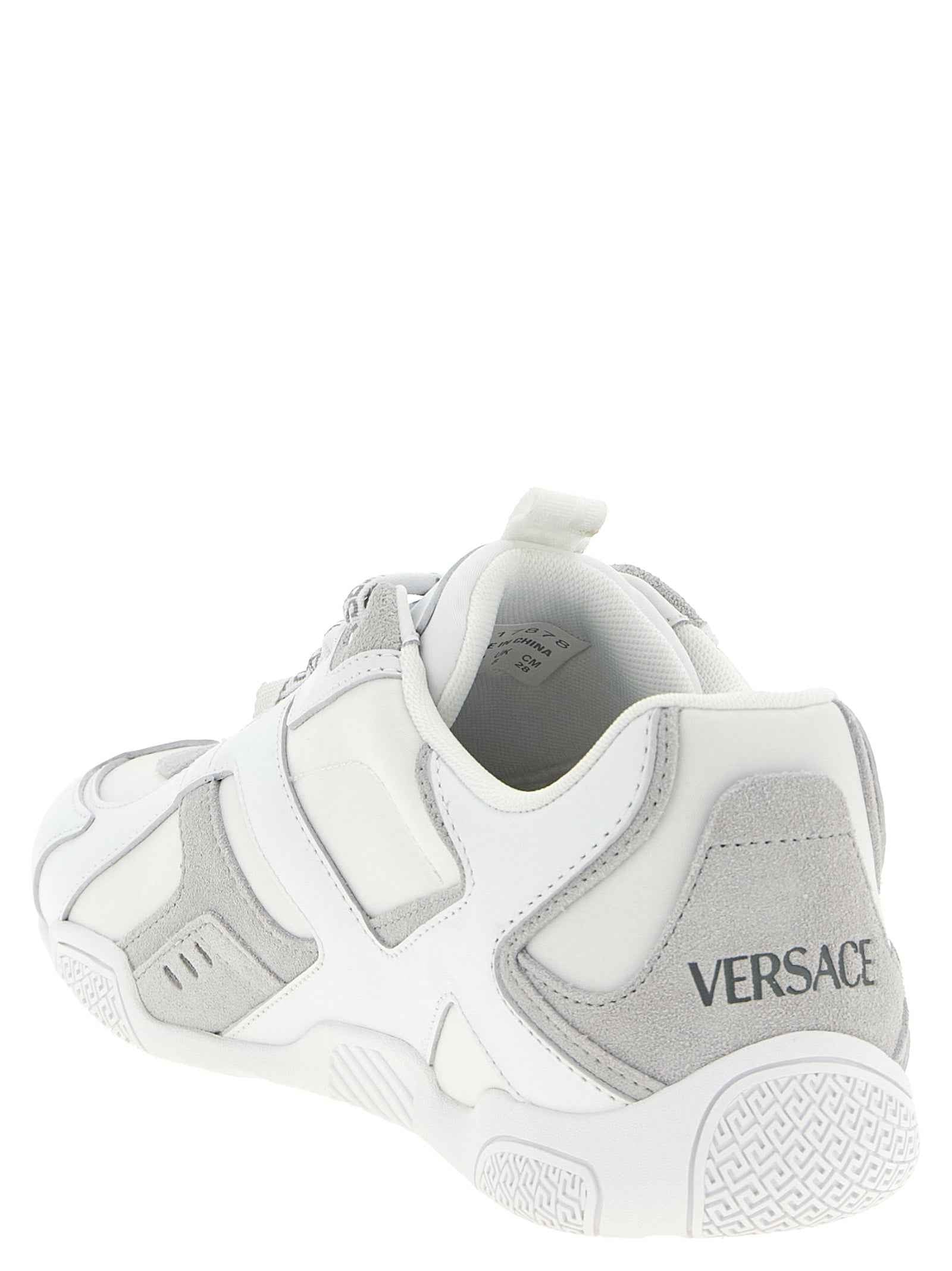 Versace White Calfskin Athletic Sneakers