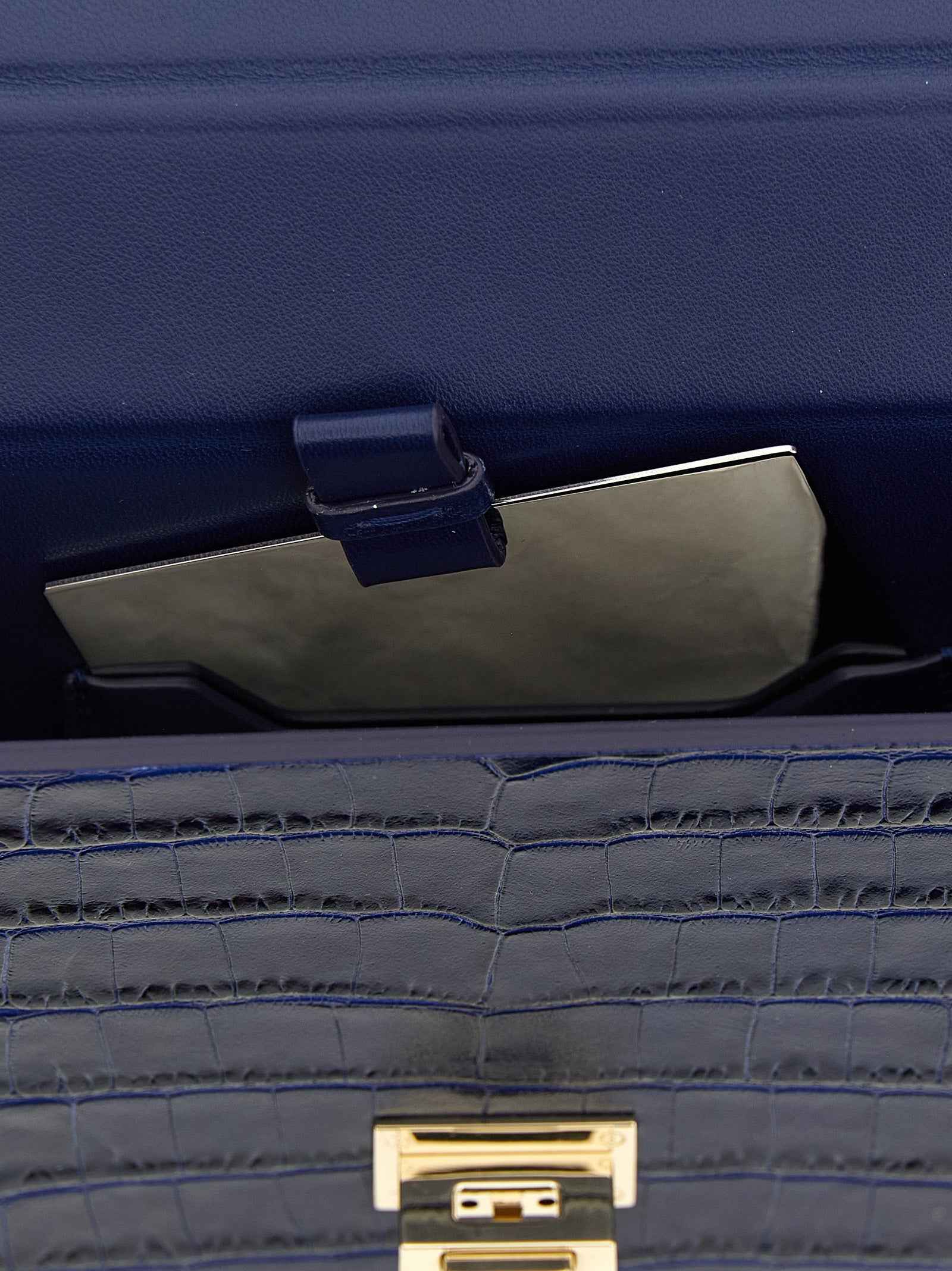 Tom Ford Blue Calfskin Clutch Bag