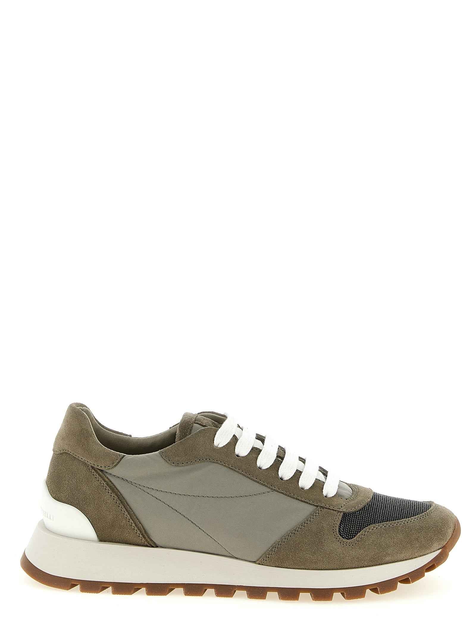 Brunello Cucinelli Bicolor Polyester Athletic Sneakers