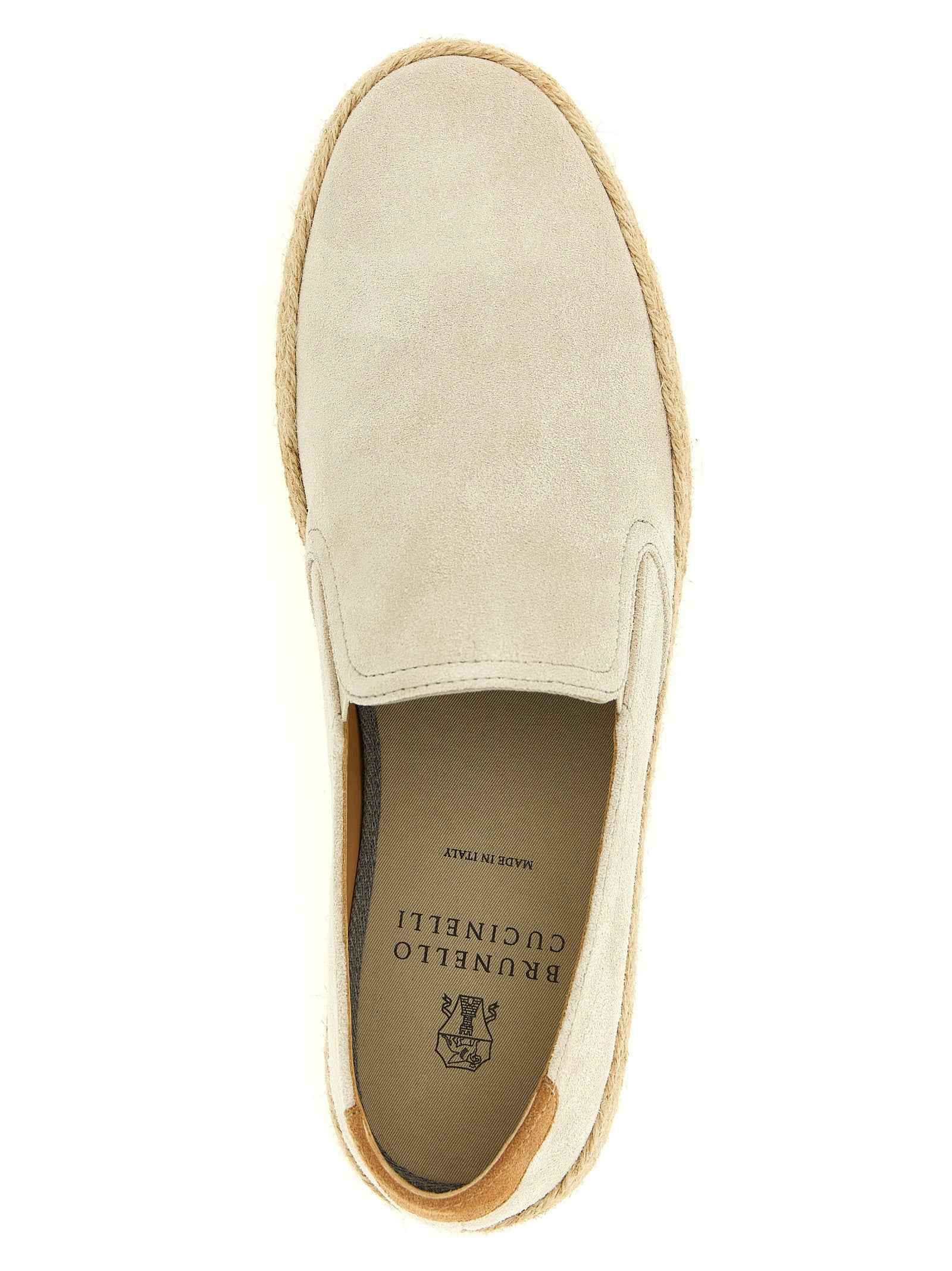 Brunello Cucinelli Gray Calfskin Espadrilles