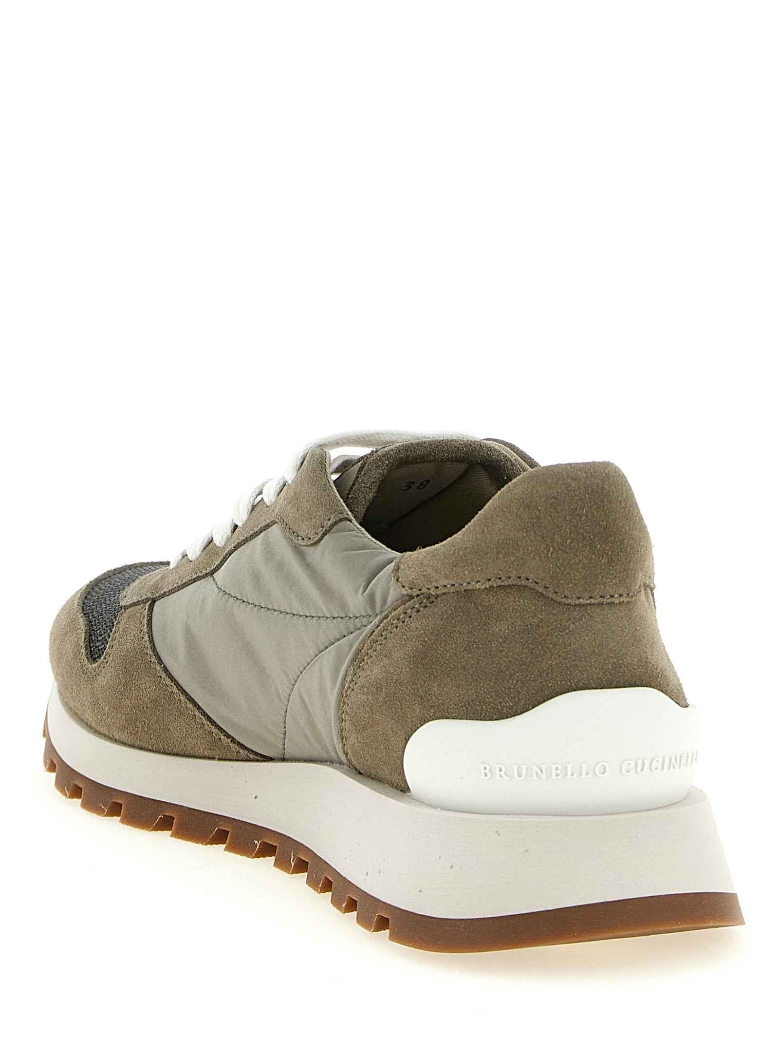 Brunello Cucinelli Bicolor Polyester Athletic Sneakers