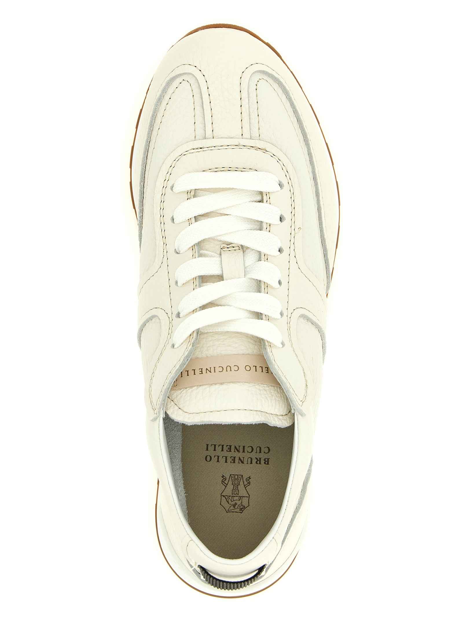 Brunello Cucinelli White Goatskin Athletic Sneakers