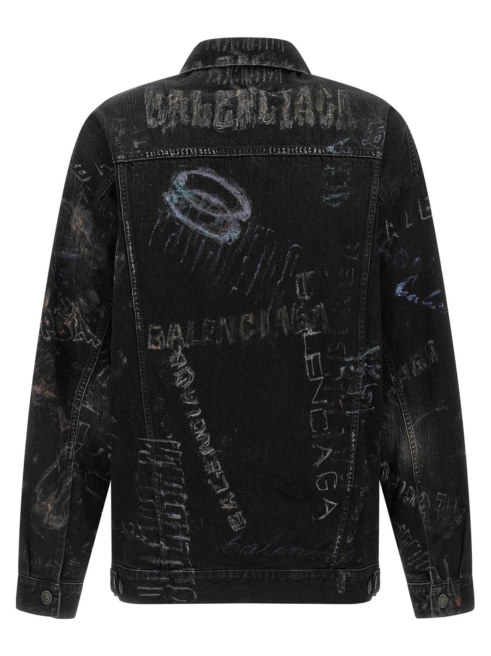 Balenciaga Black Cotton Denim Jacket