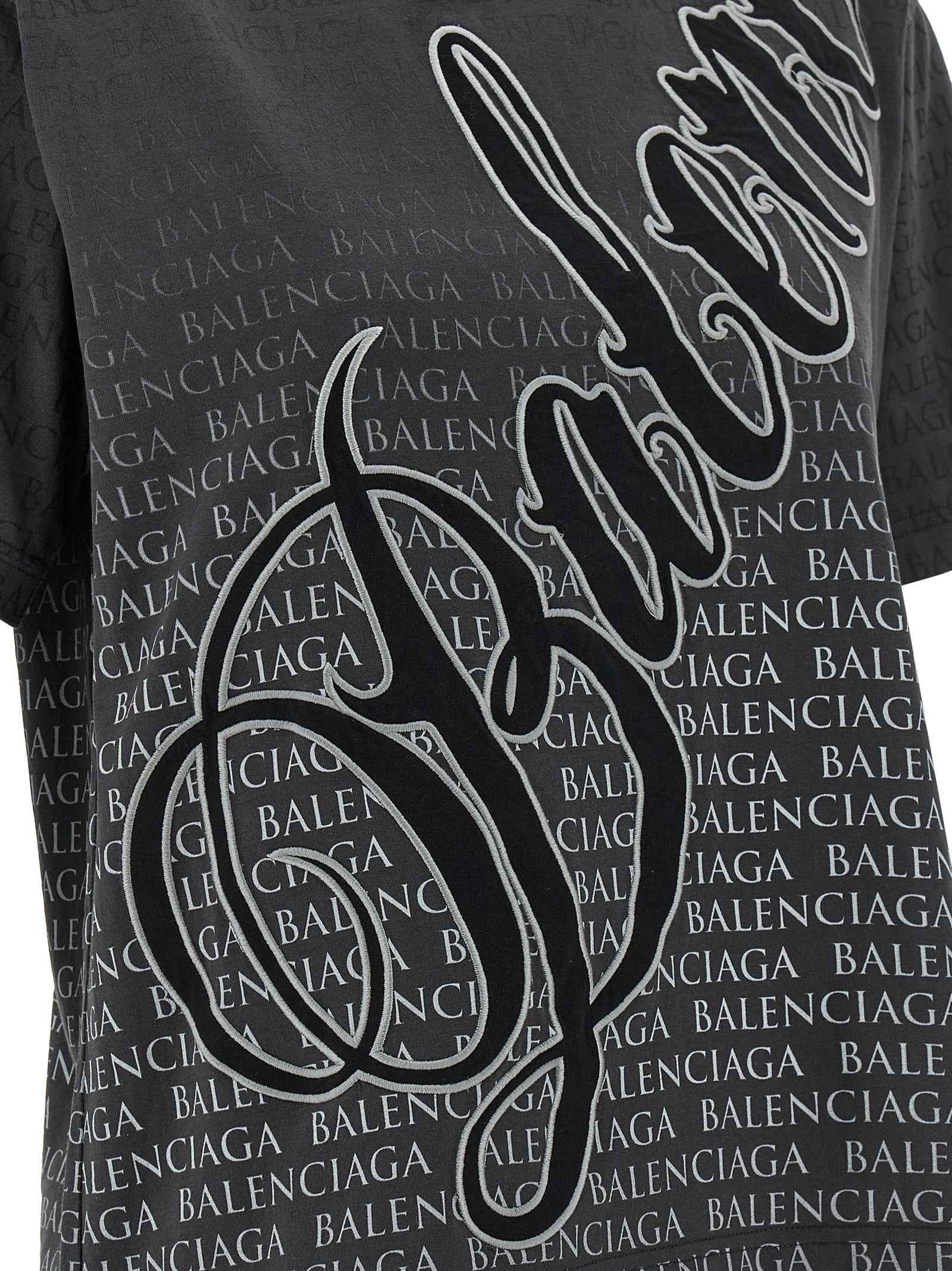 Balenciaga Black Cotton T-Shirt
