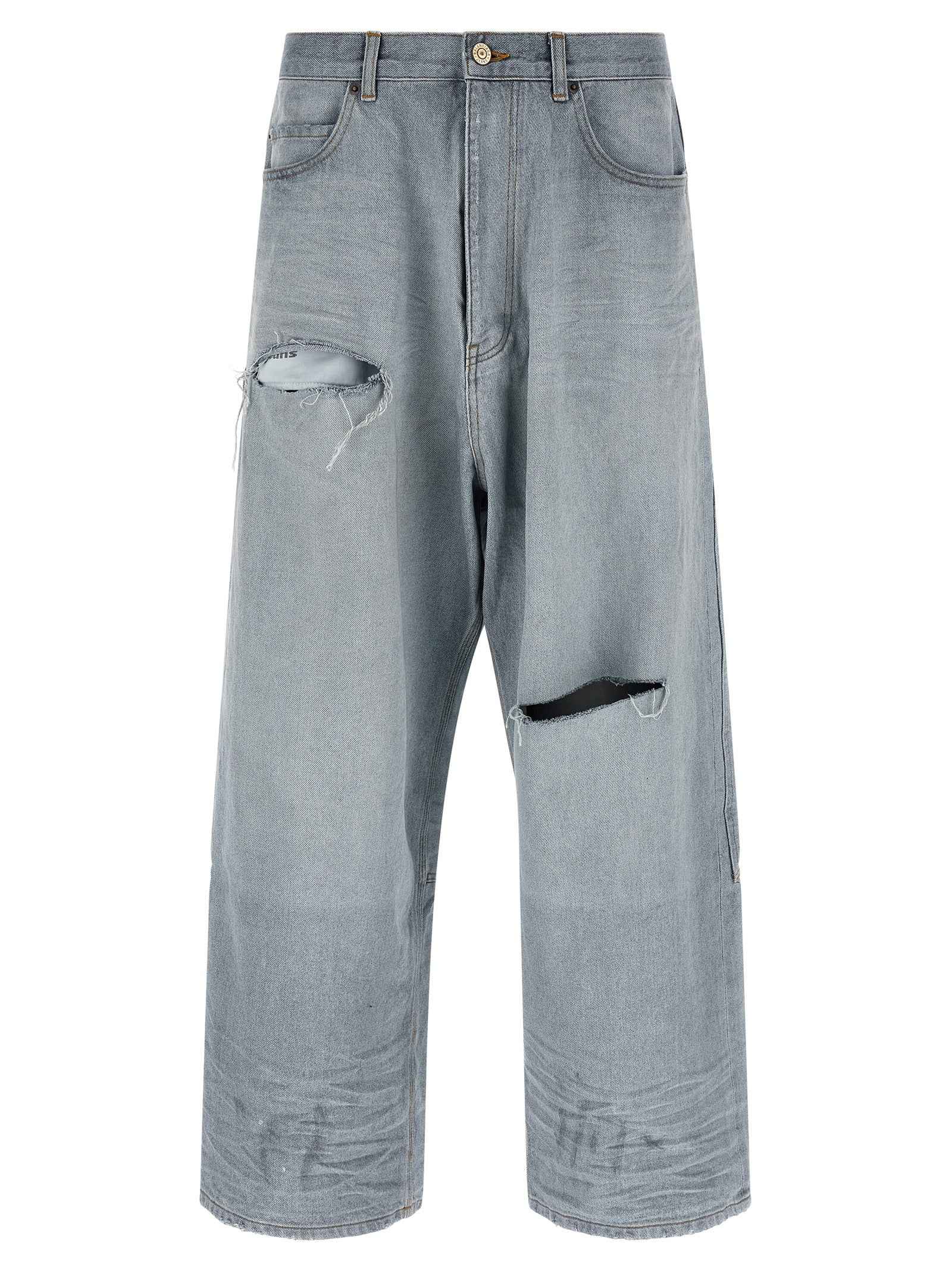 Balenciaga Blue Cotton Relaxed Fit Jeans