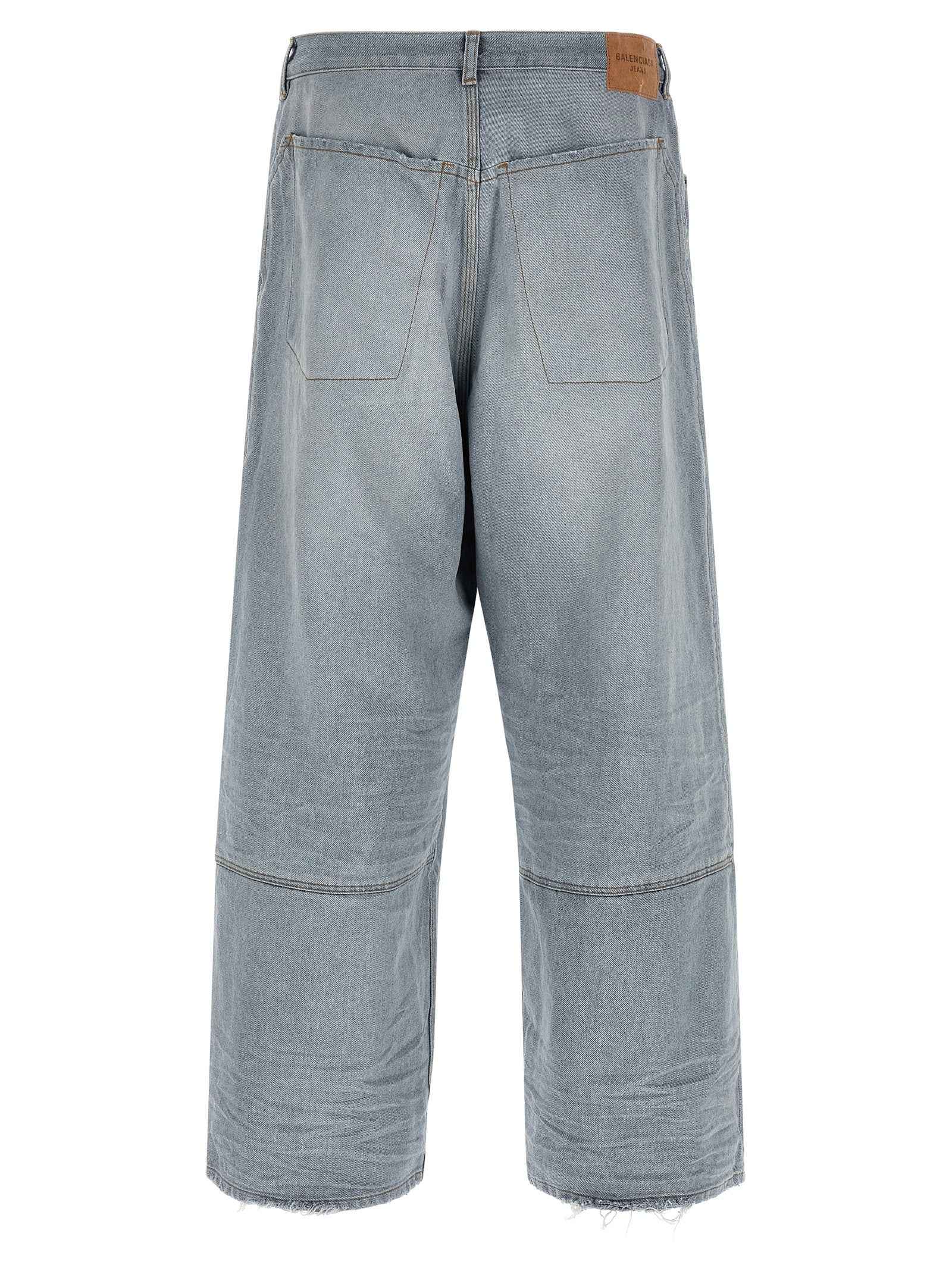 Balenciaga Blue Cotton Relaxed Fit Jeans