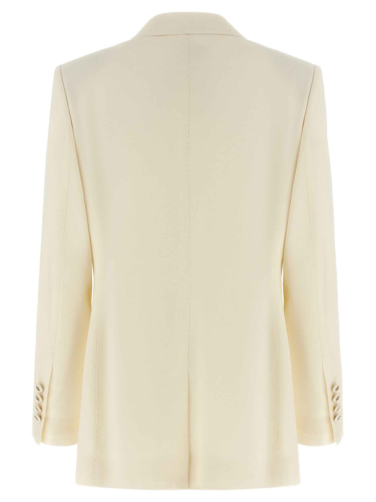 Dolce & Gabbana White Virgin Wool Blazer
