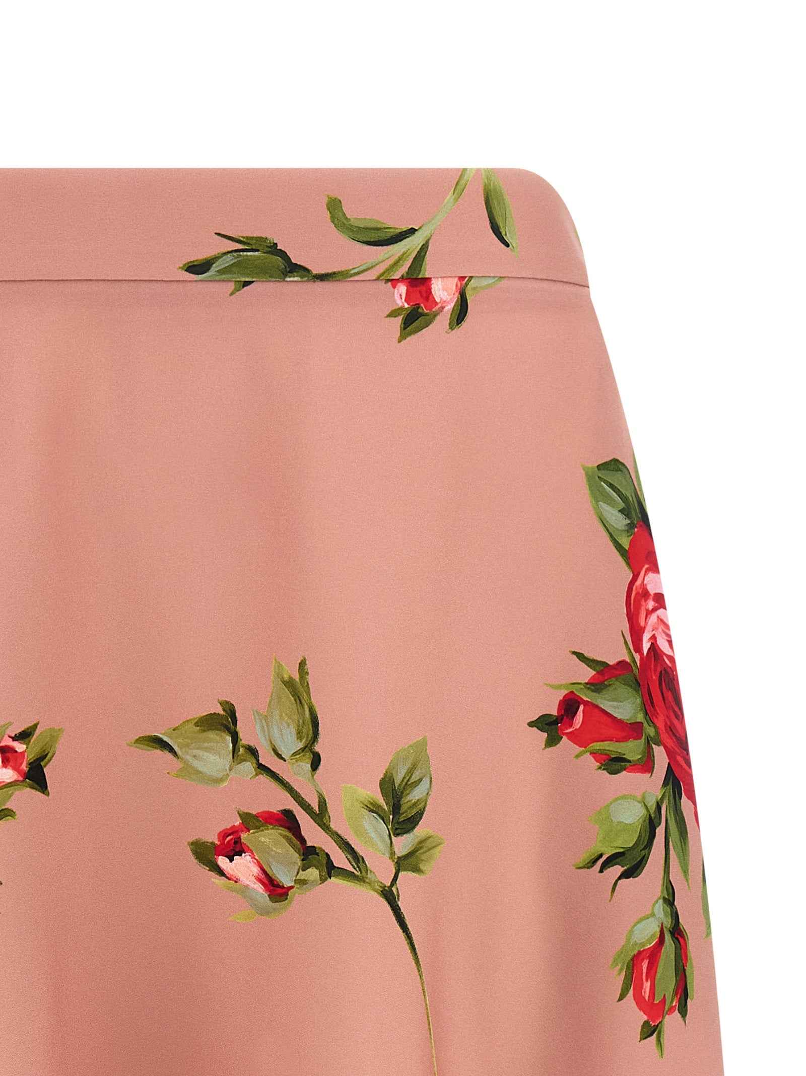 Dolce & Gabbana Multicolor Silk Midi Skirt