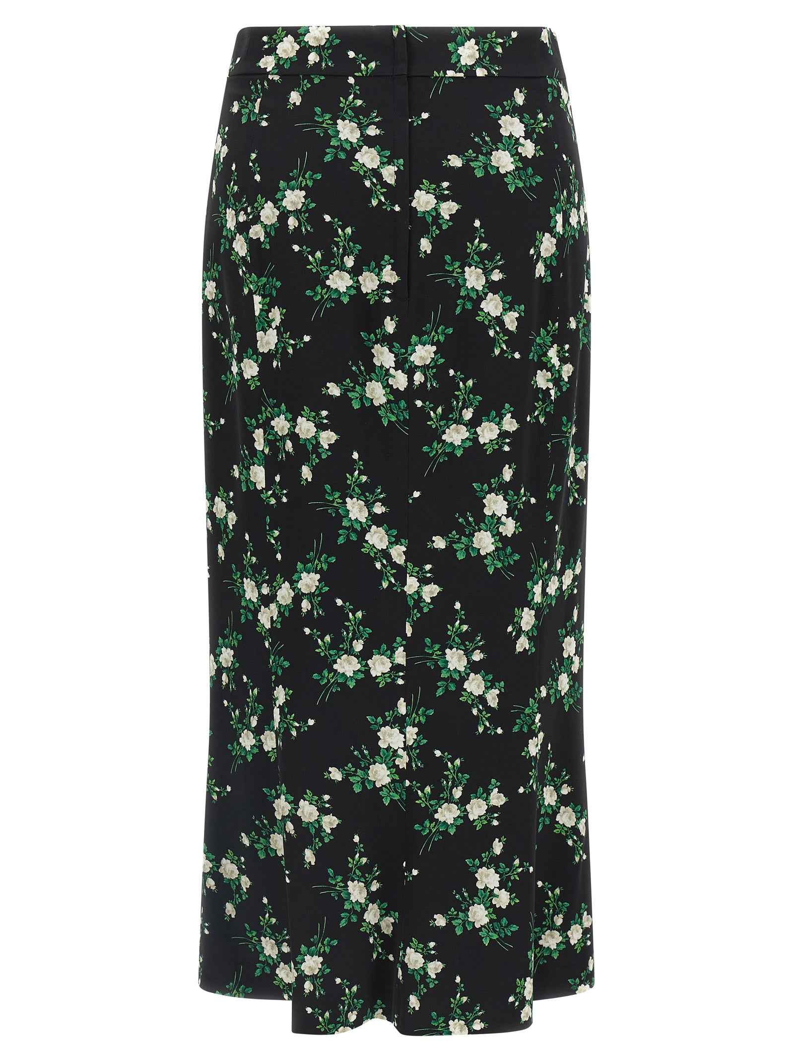 Dolce & Gabbana Black Silk Midi Skirt