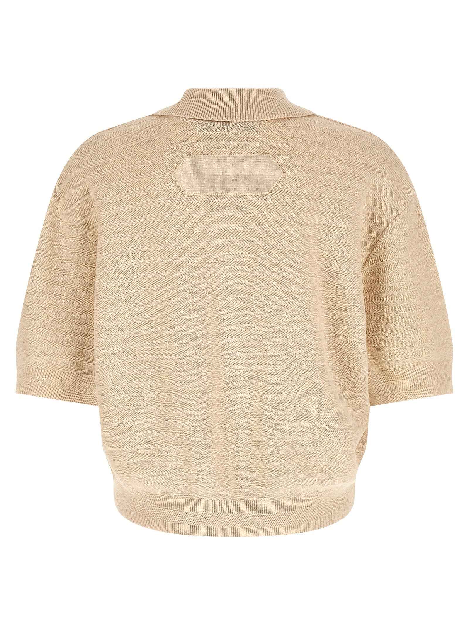 Jacquemus Beige Cotton Polo Shirt