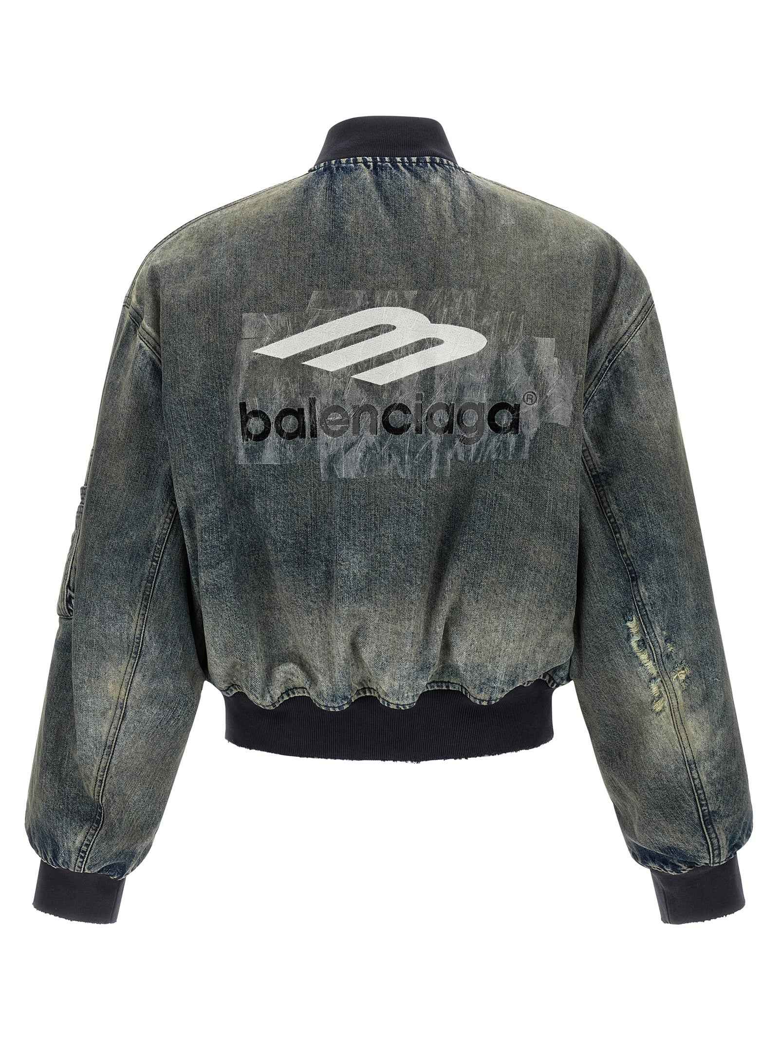 Balenciaga Gray Polyester Bomber