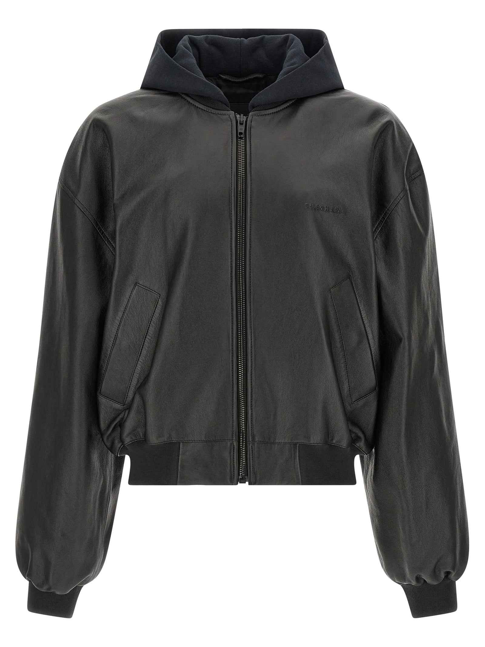 Balenciaga Black Lamb Leather Leather Jacket