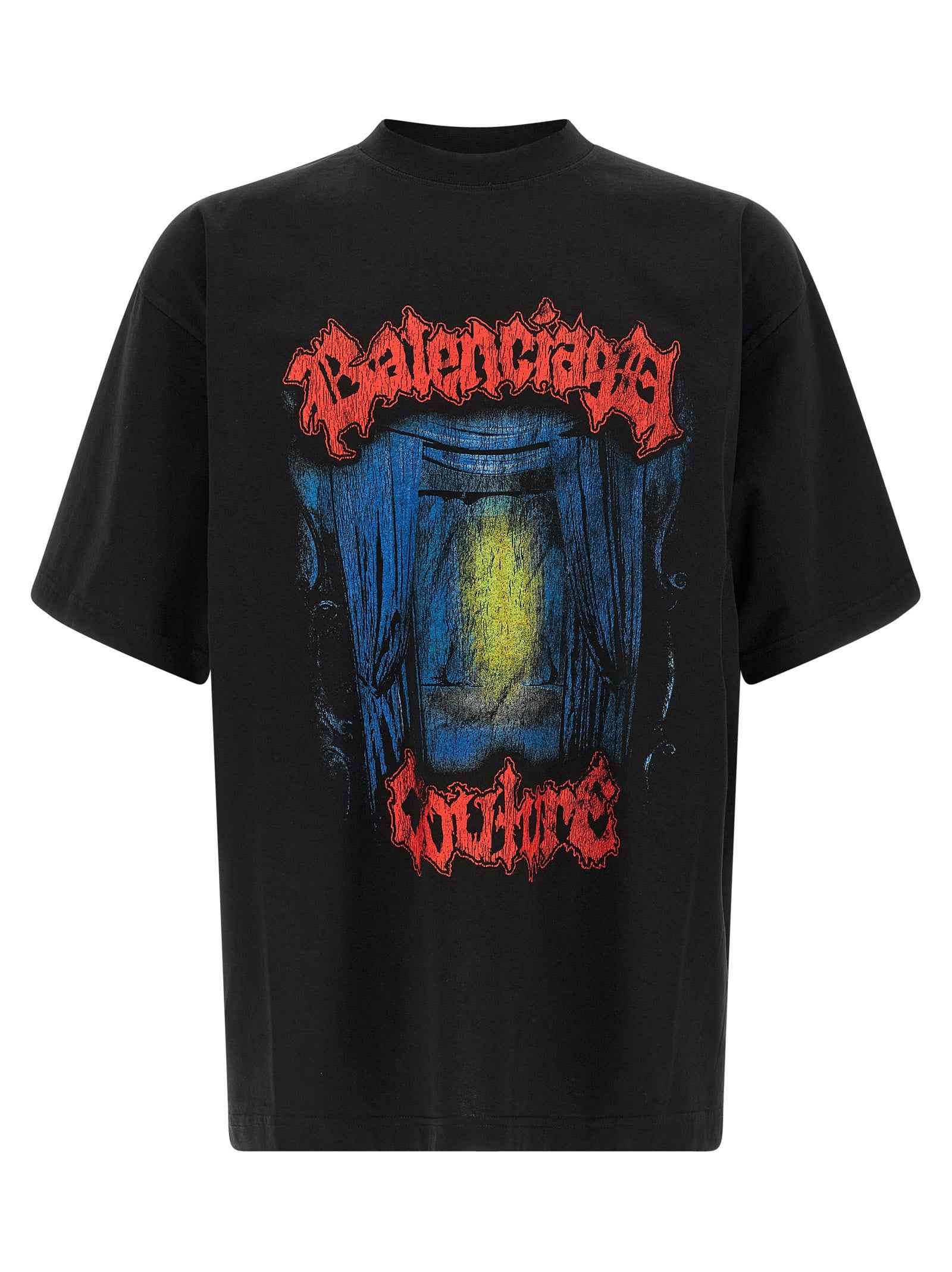 Balenciaga Black Cotton T-Shirt