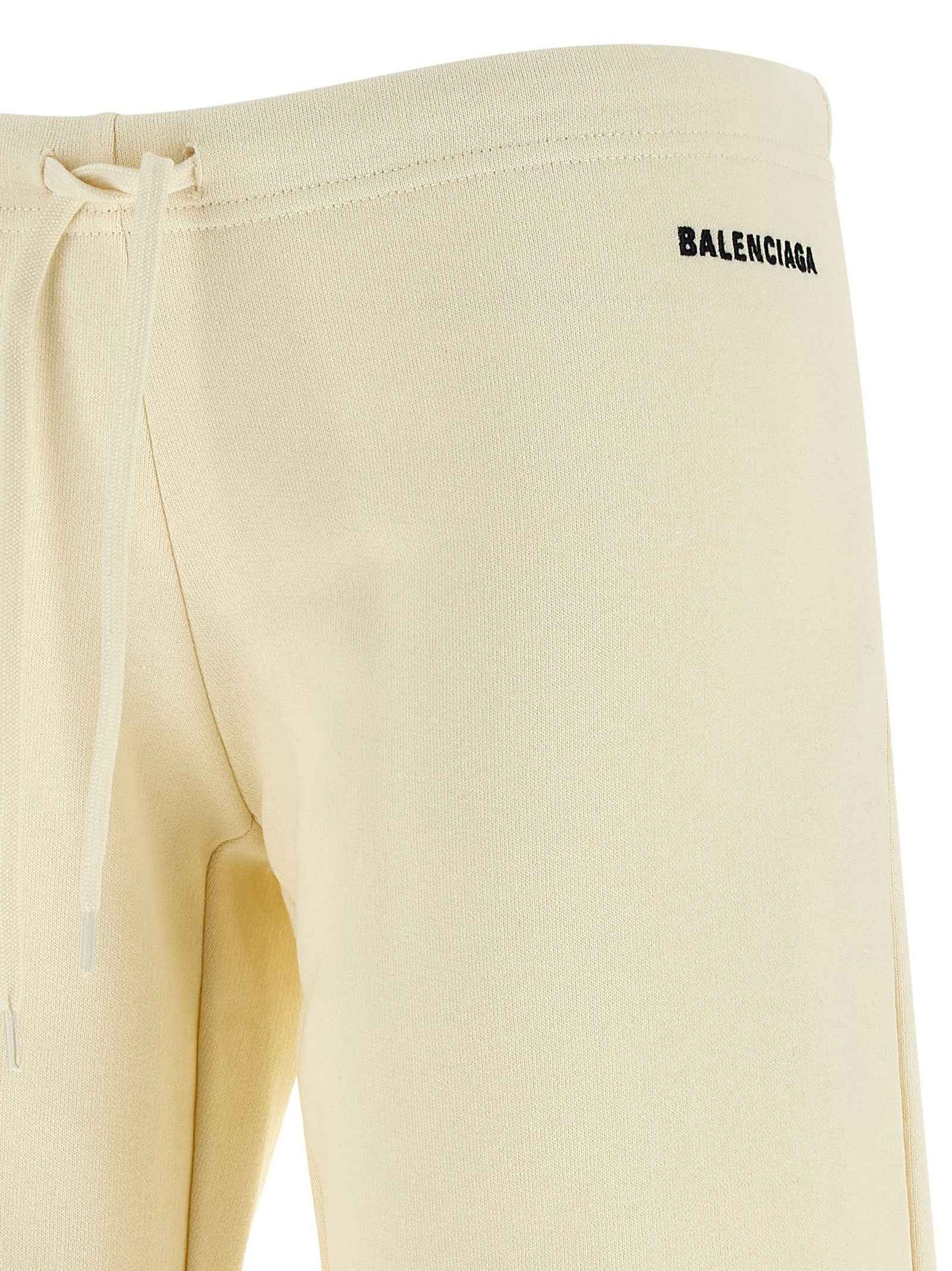 Balenciaga White Cotton Flared Pants