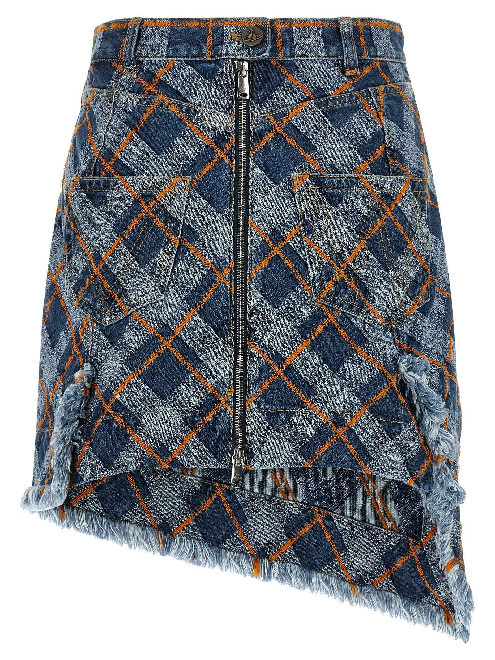 Vivienne Westwood Blue Cotton Long Skirt