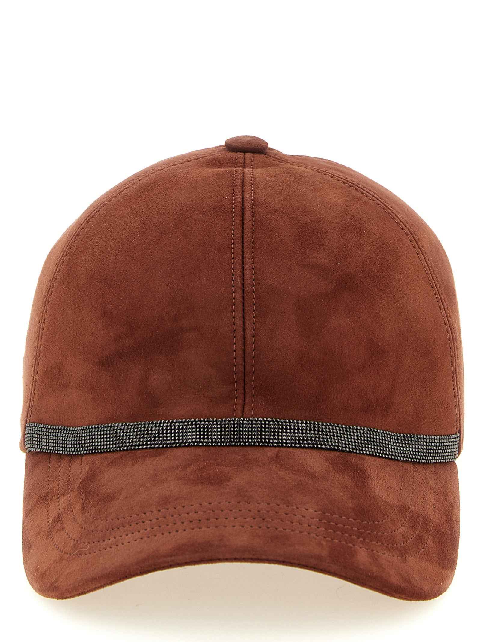 Brunello Cucinelli Multicolor Lamb Leather Cap (Baseball Hat)