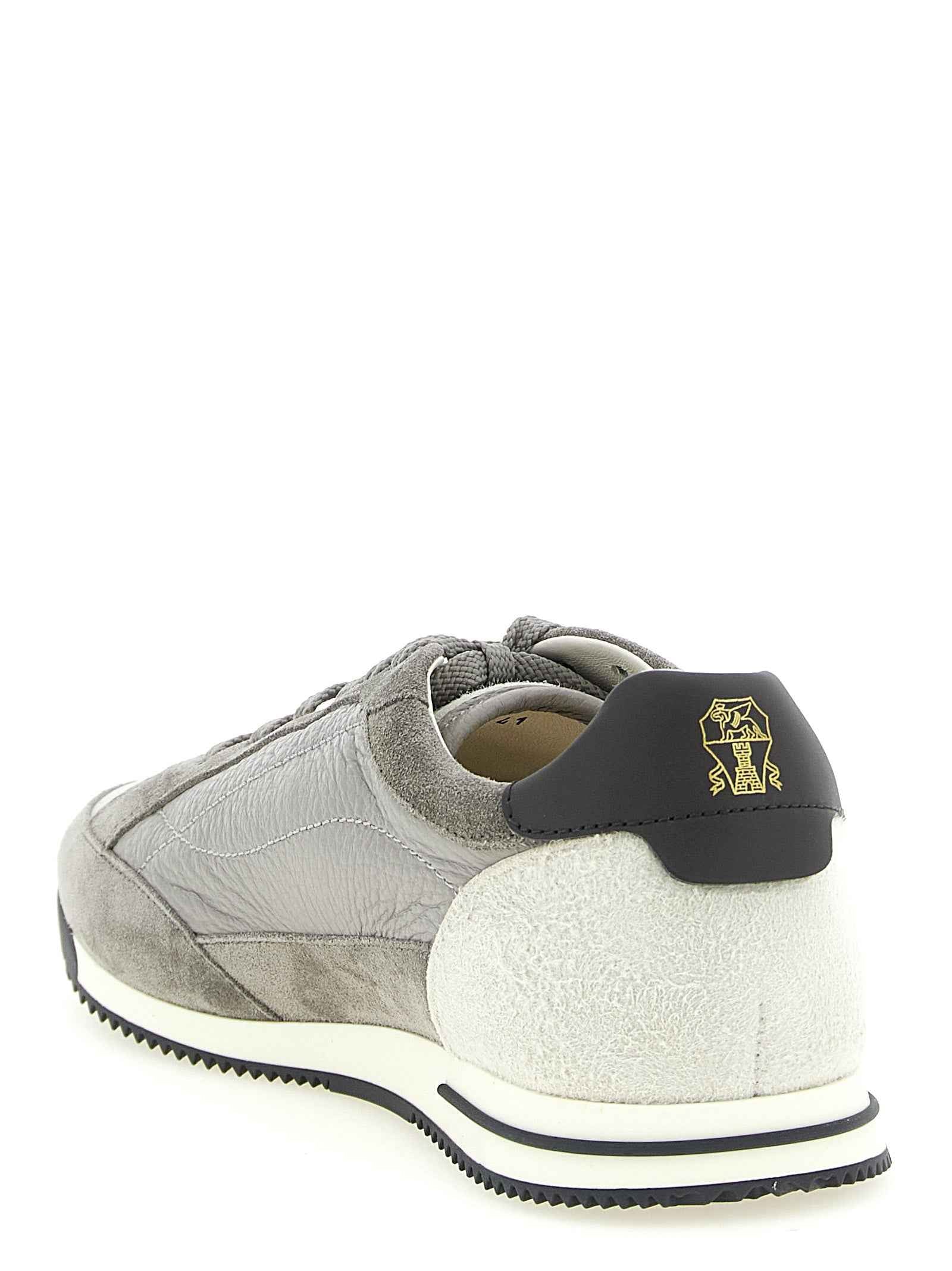 Brunello Cucinelli Gray Nubuc Leather Sneakers