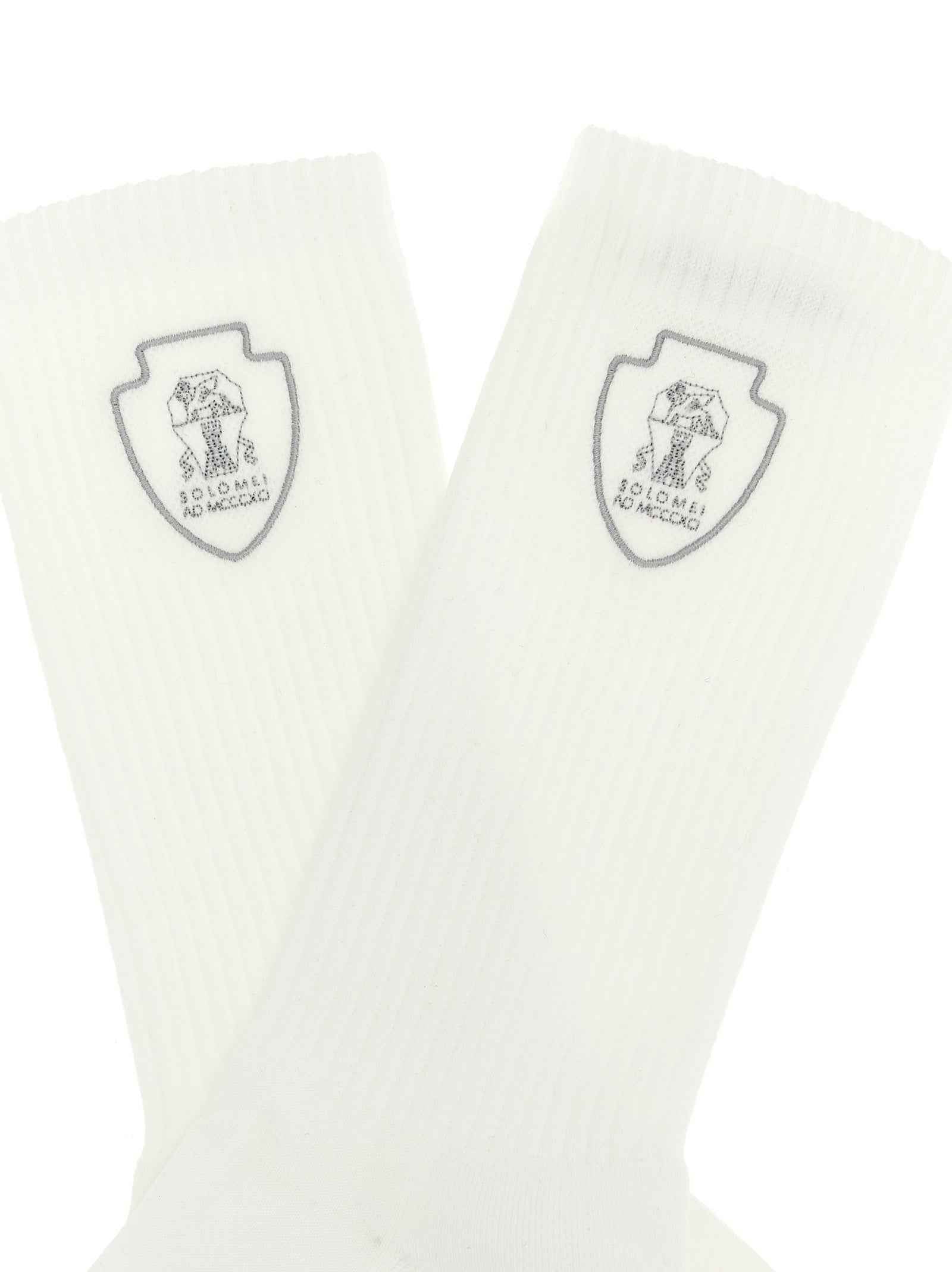 Brunello Cucinelli White Cotton Socks