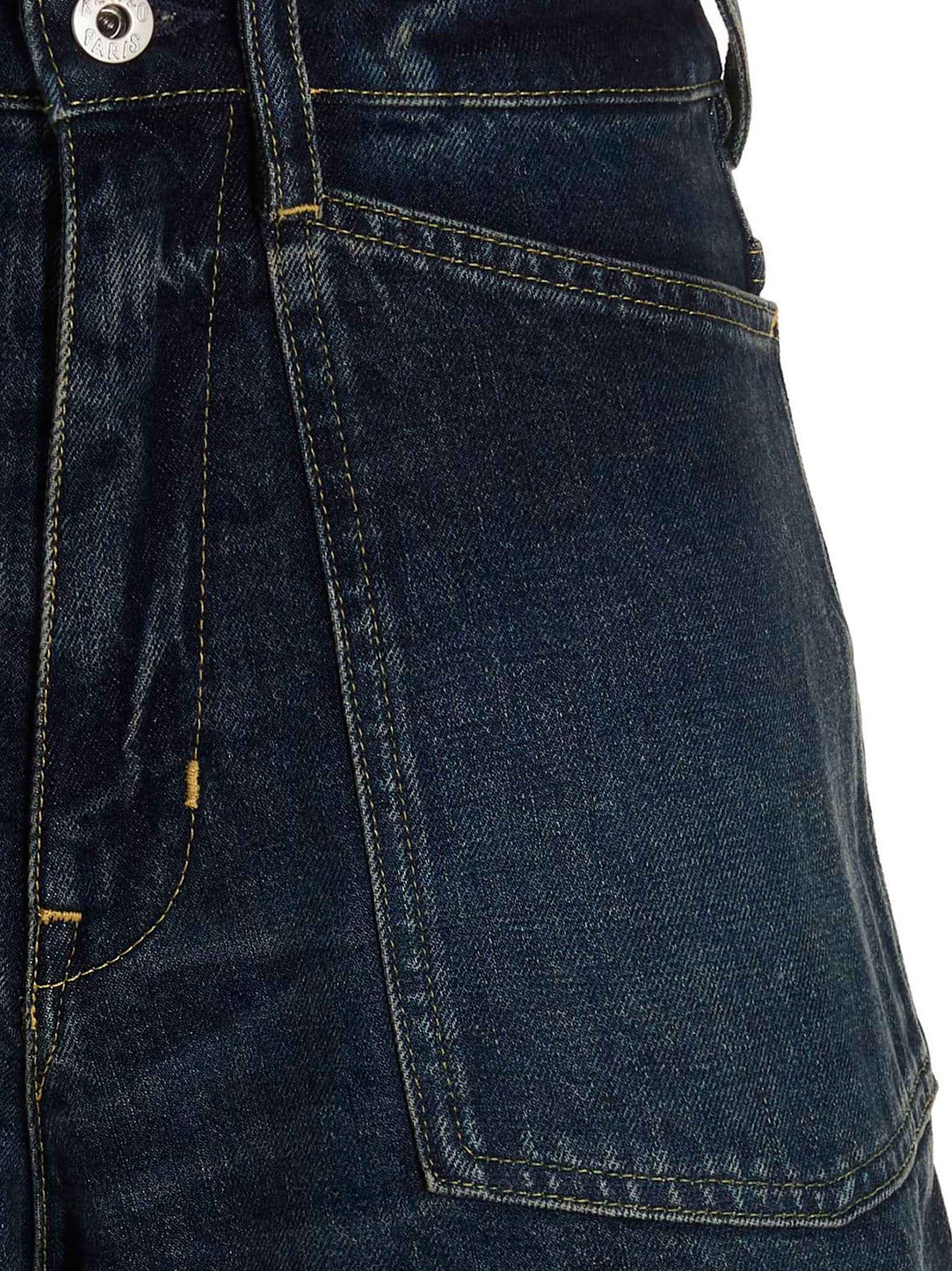 Kenzo Blue Cotton Bermuda Shorts