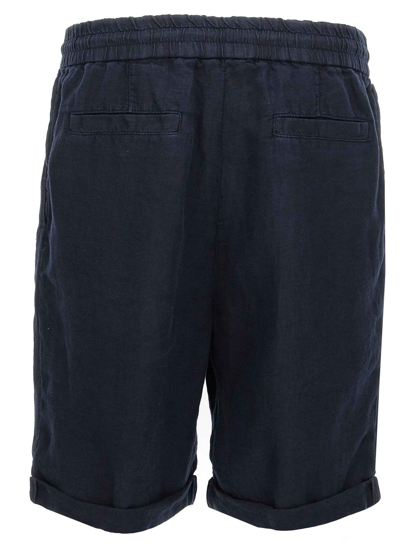 Brunello Cucinelli Blue Linen Bermuda Shorts