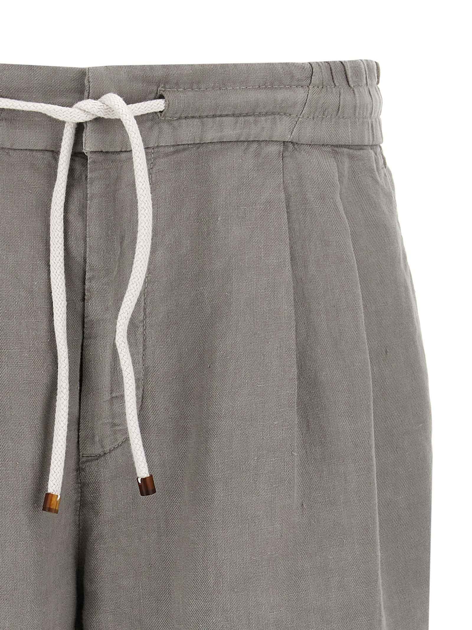 Brunello Cucinelli Gray Linen Bermuda Shorts