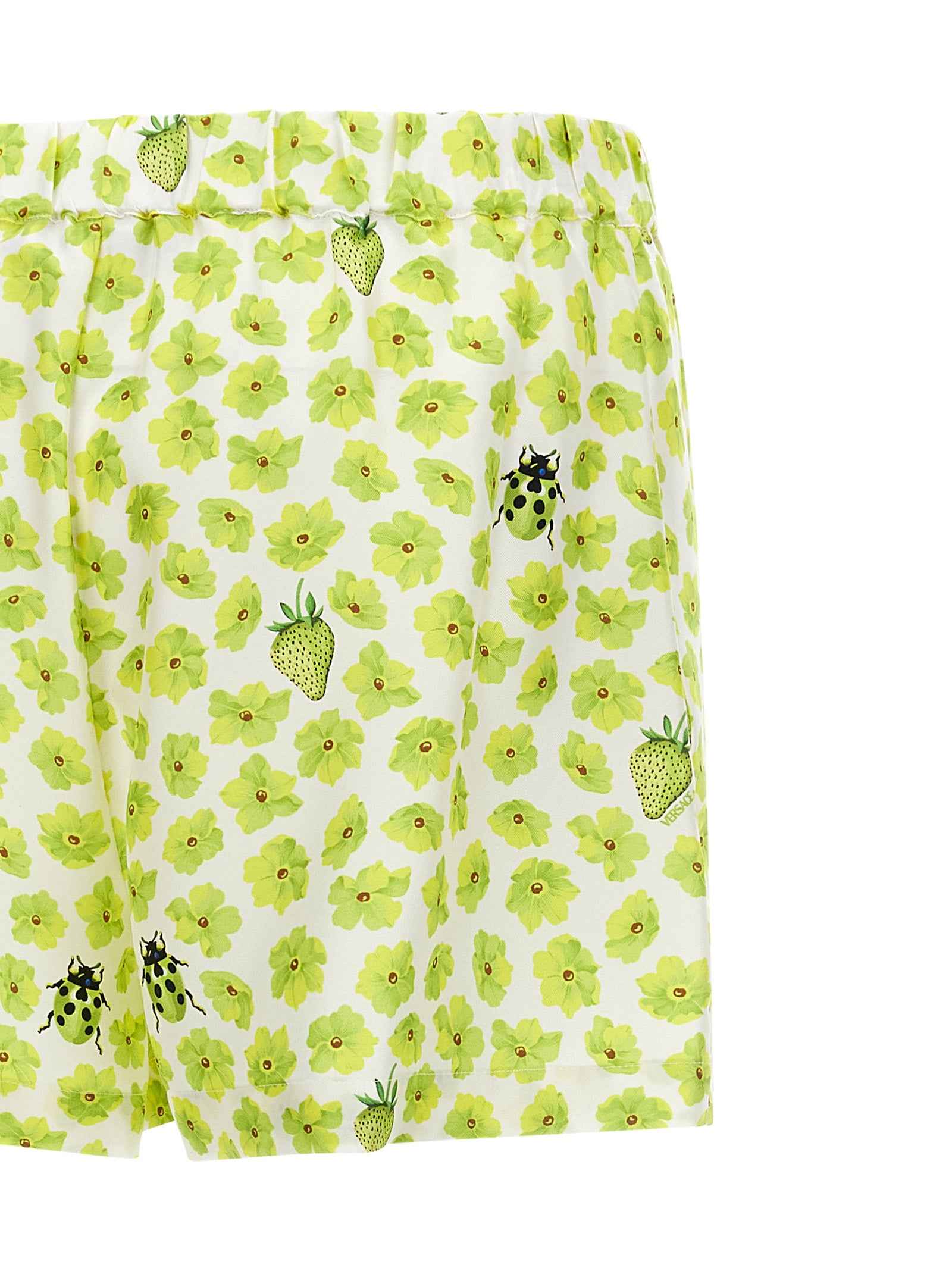 Versace Multicolor Silk Bermuda Shorts