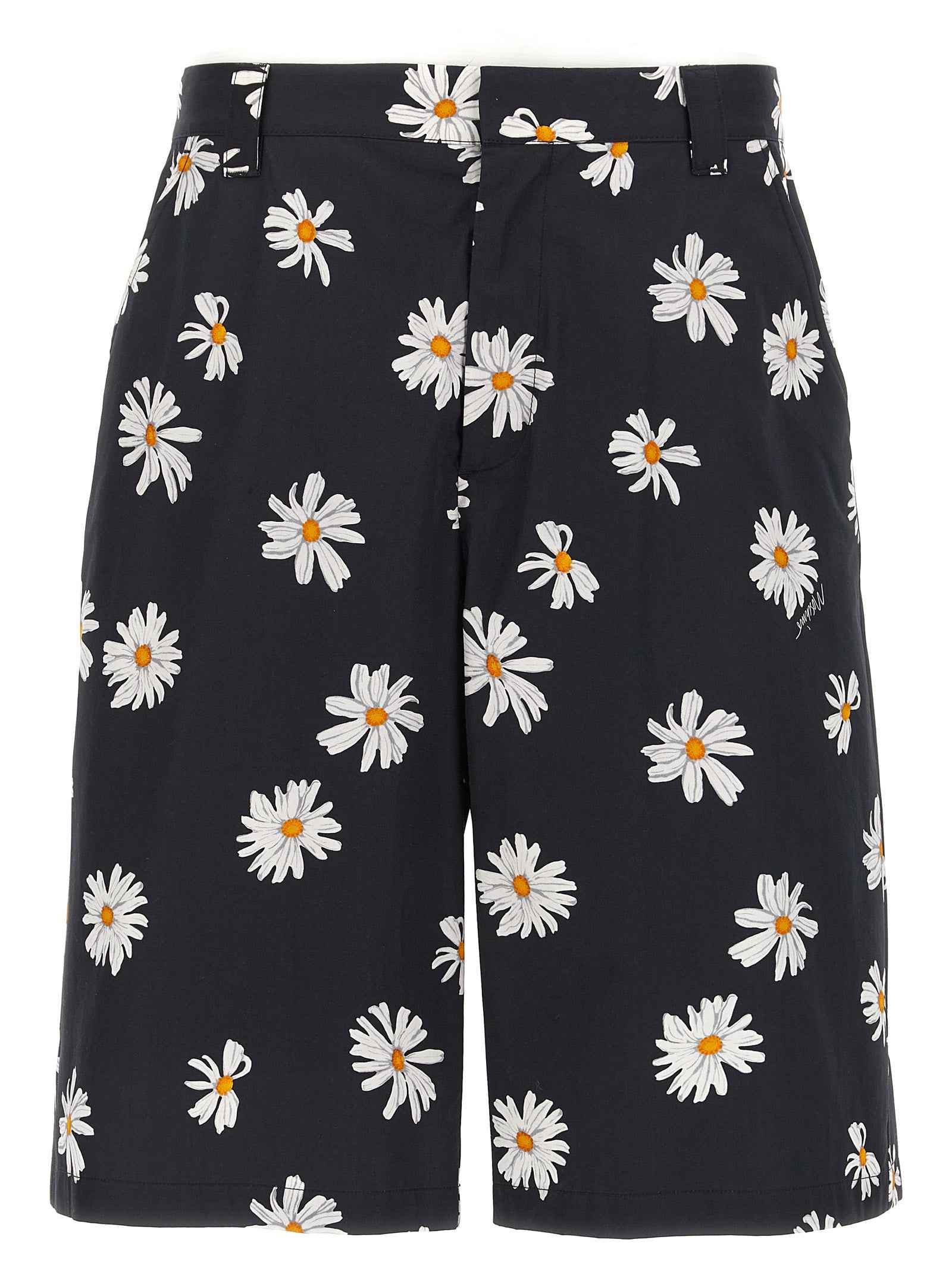 Moschino Black Cotton Bermuda Shorts