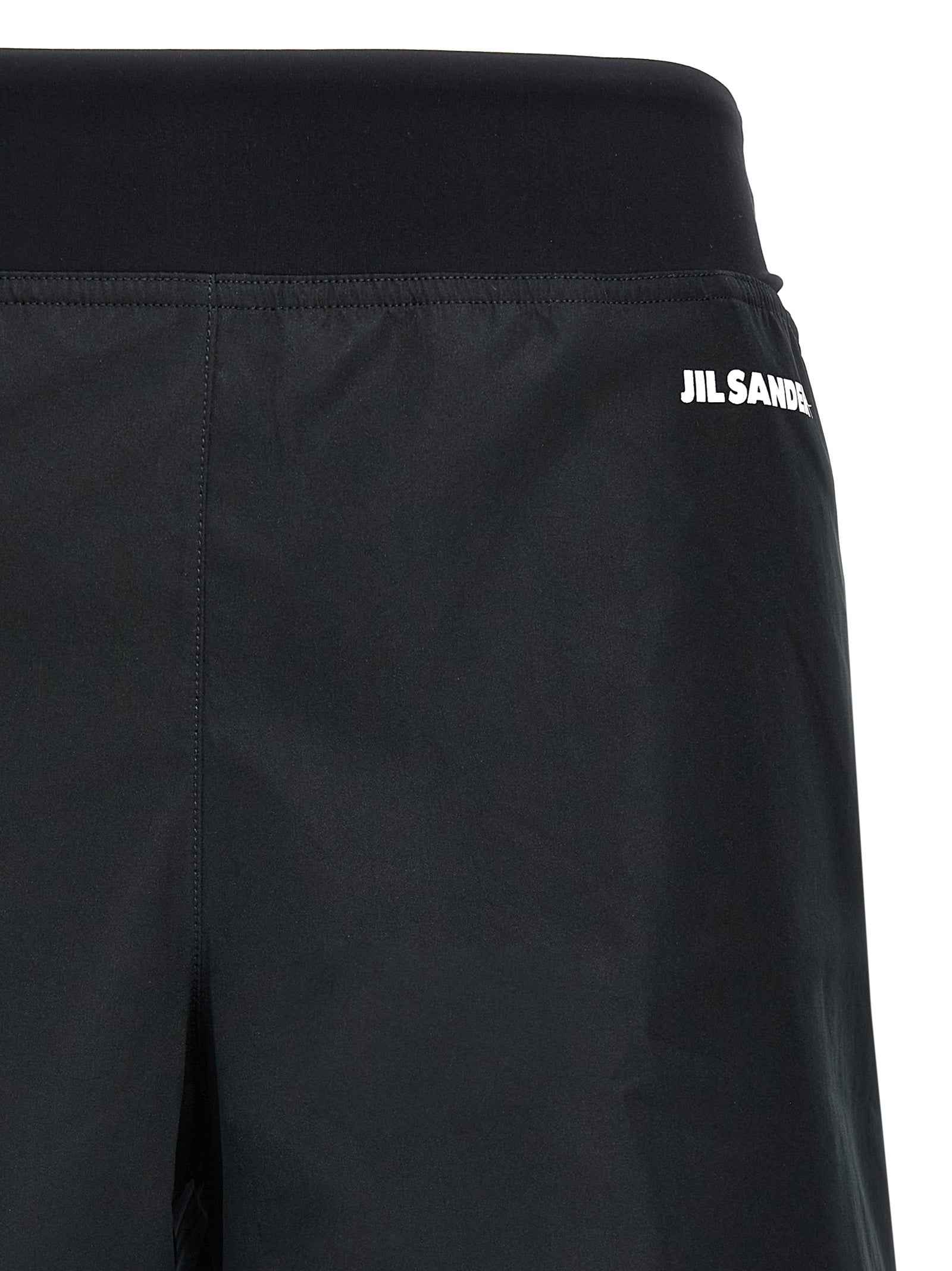 Jil Sander Black Polyester Bermuda Shorts