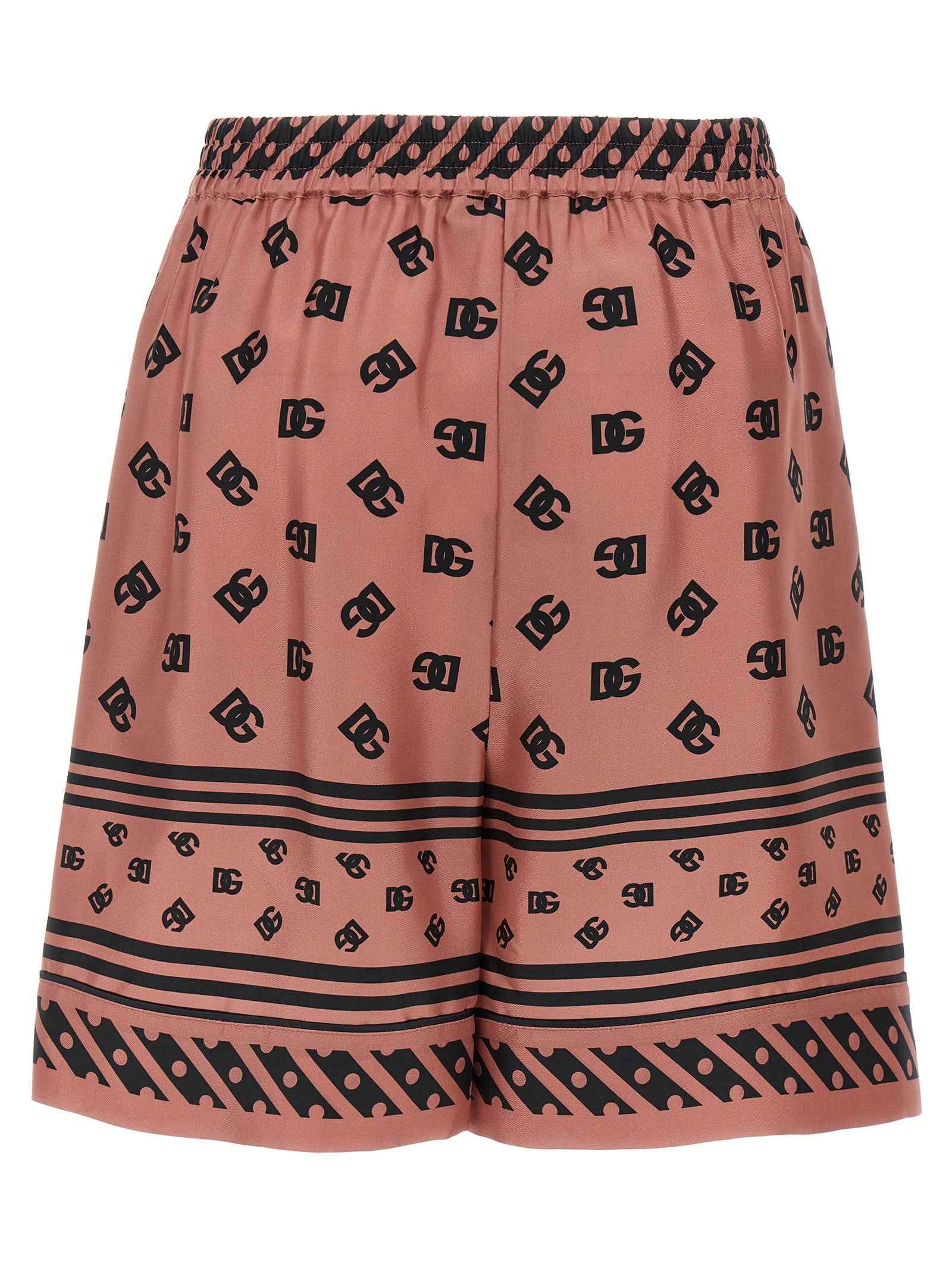 Dolce & Gabbana Multicolor Silk Bermuda Shorts