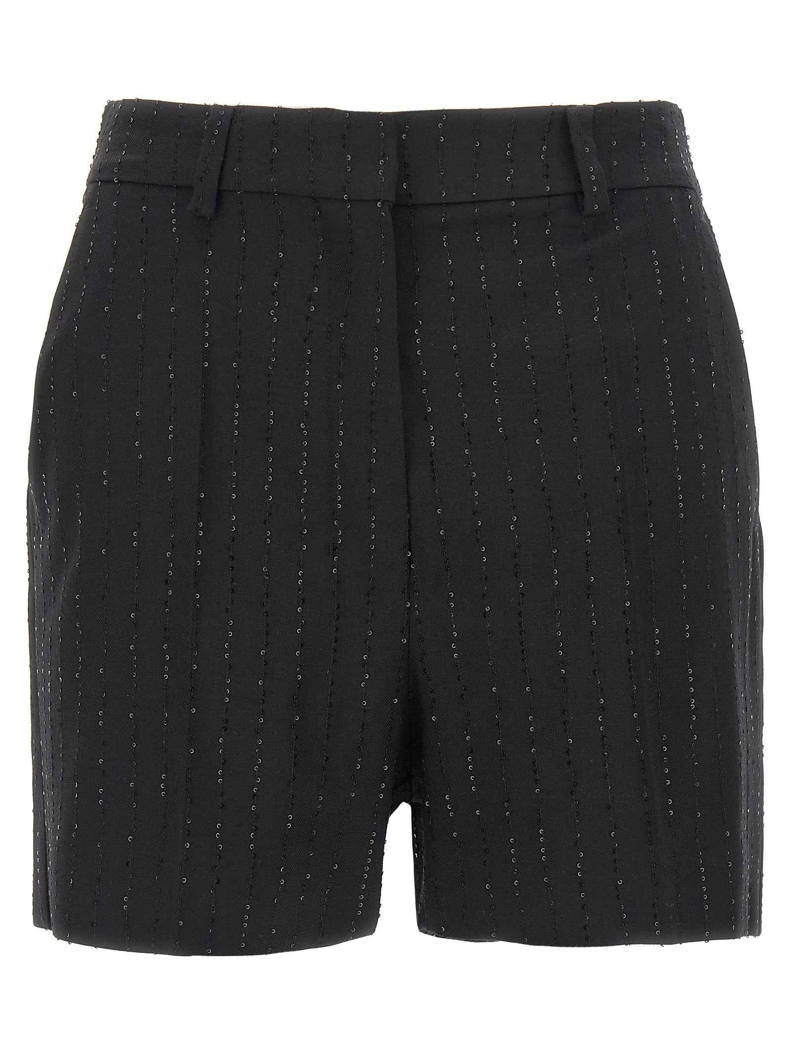 Max Mara Black Virgin Wool Bermuda Shorts