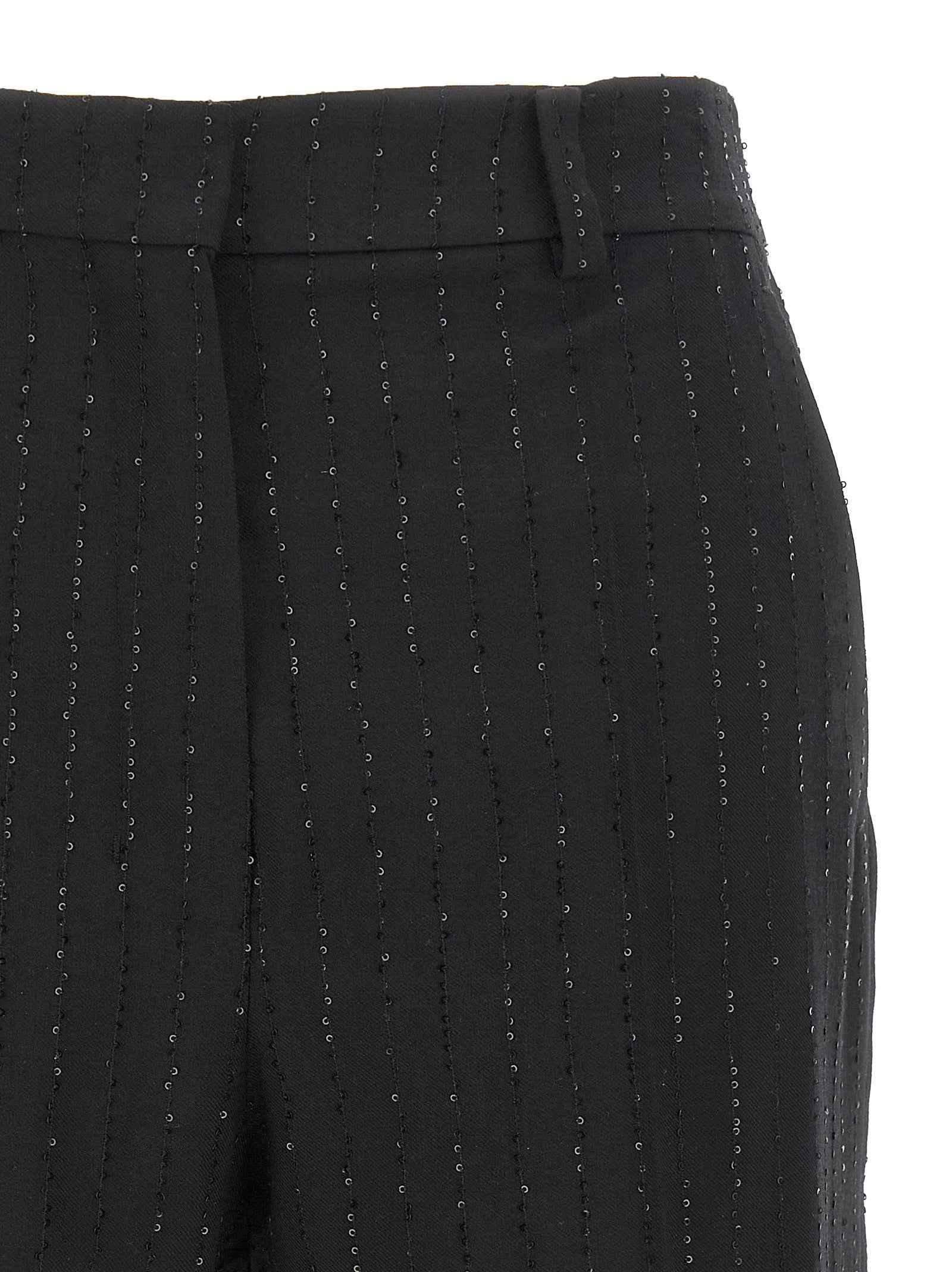 Max Mara Black Virgin Wool Bermuda Shorts
