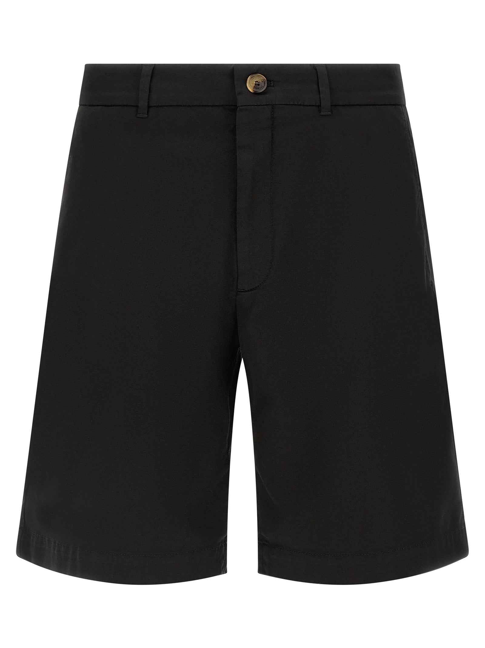 Brunello Cucinelli Black Cotton Bermuda Shorts