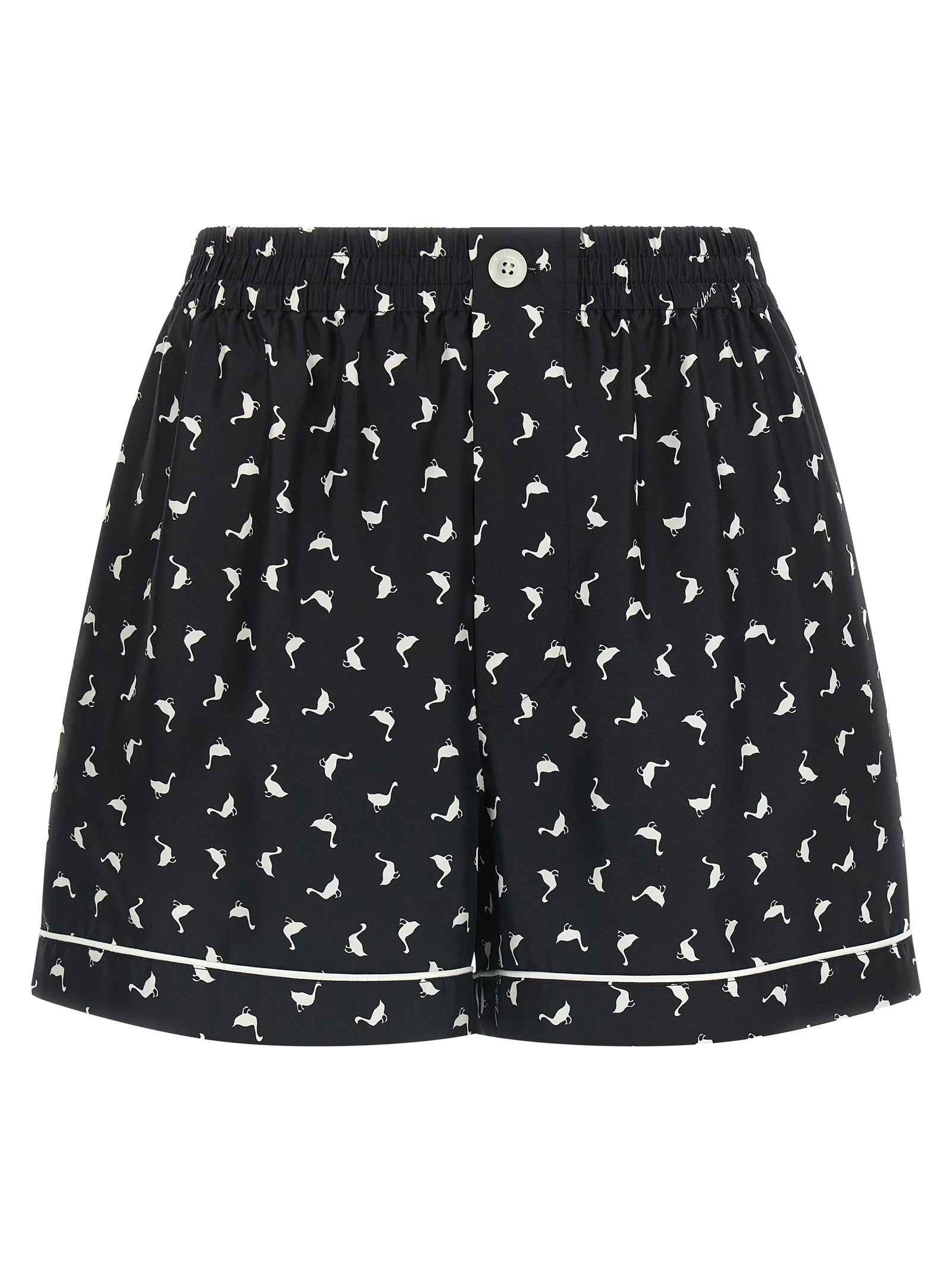 Moschino Bicolor Silk Bermuda Shorts