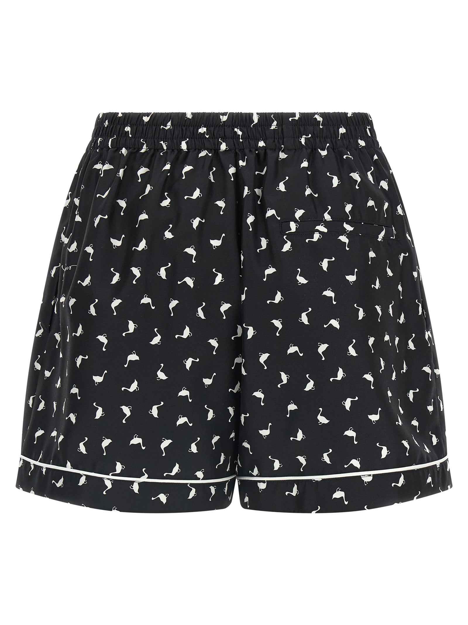 Moschino Bicolor Silk Bermuda Shorts