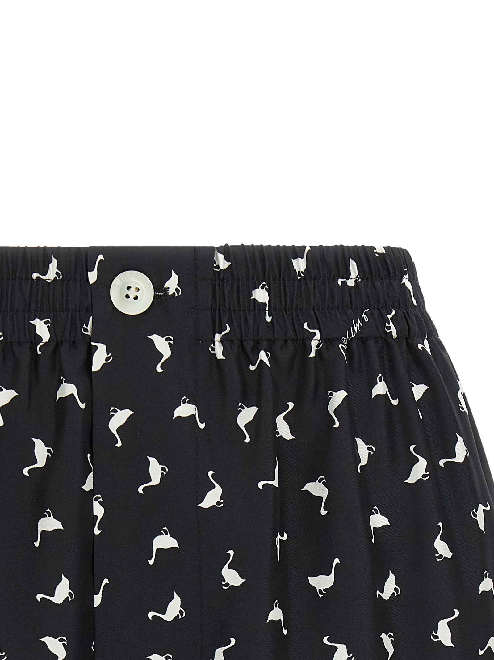 Moschino Bicolor Silk Bermuda Shorts