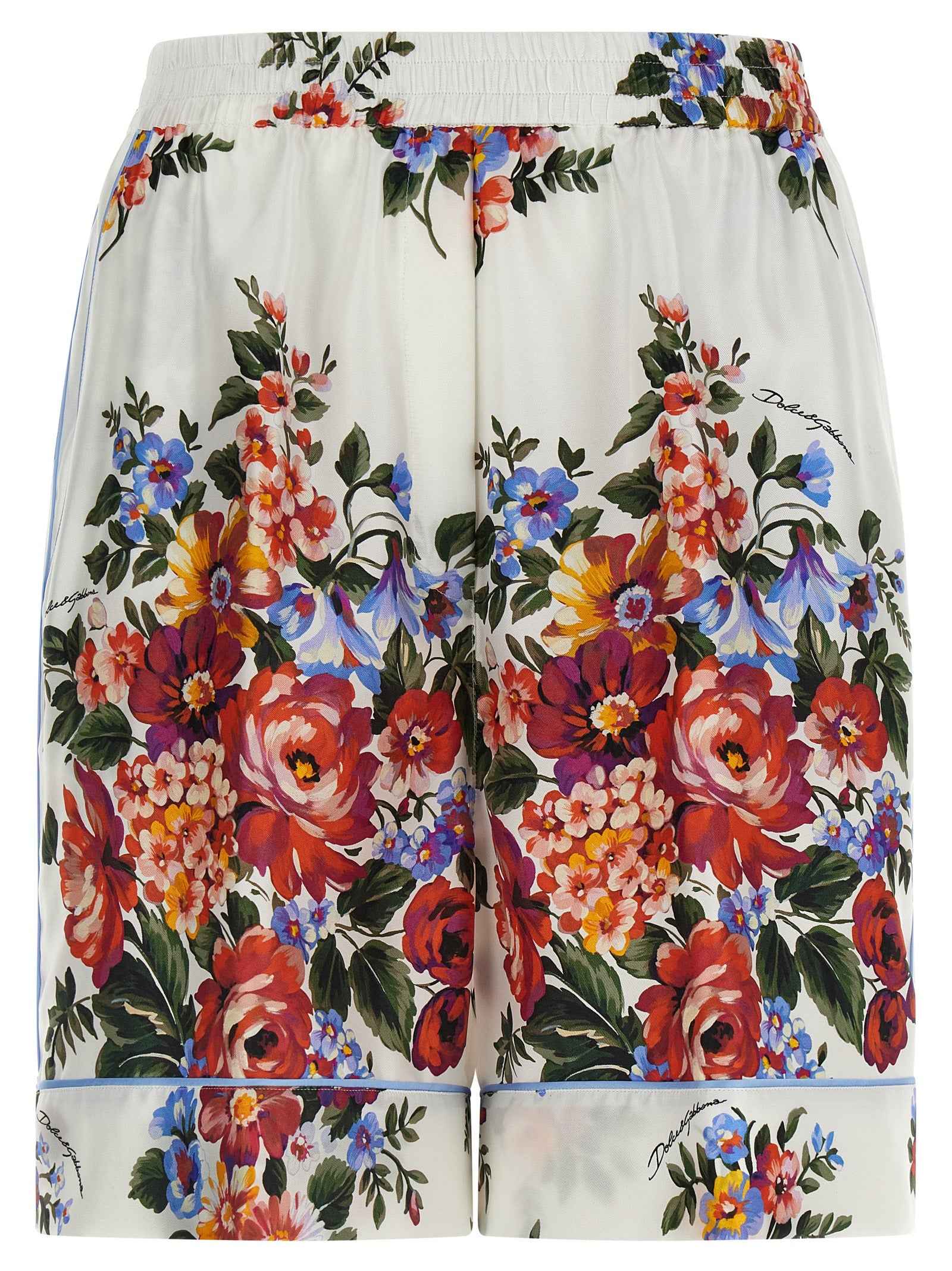 Dolce & Gabbana Multicolor Silk Bermuda Shorts
