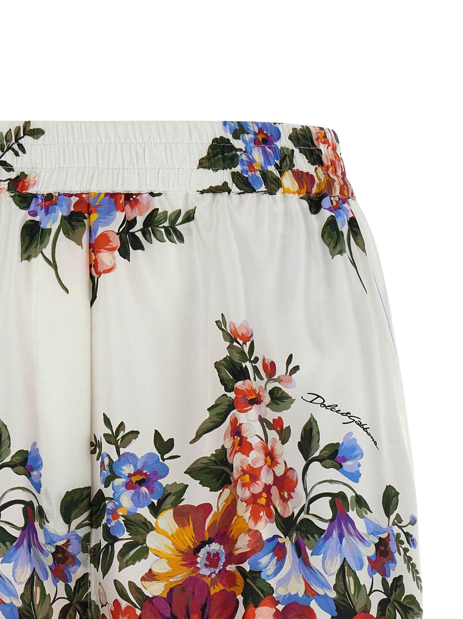 Dolce & Gabbana Multicolor Silk Bermuda Shorts