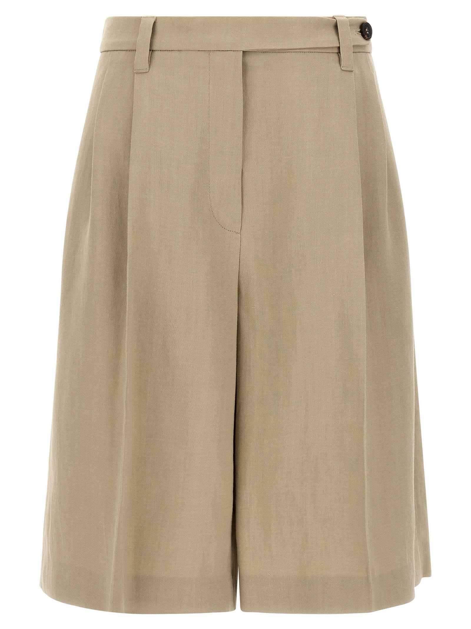 Brunello Cucinelli Beige Viscose Bermuda Shorts